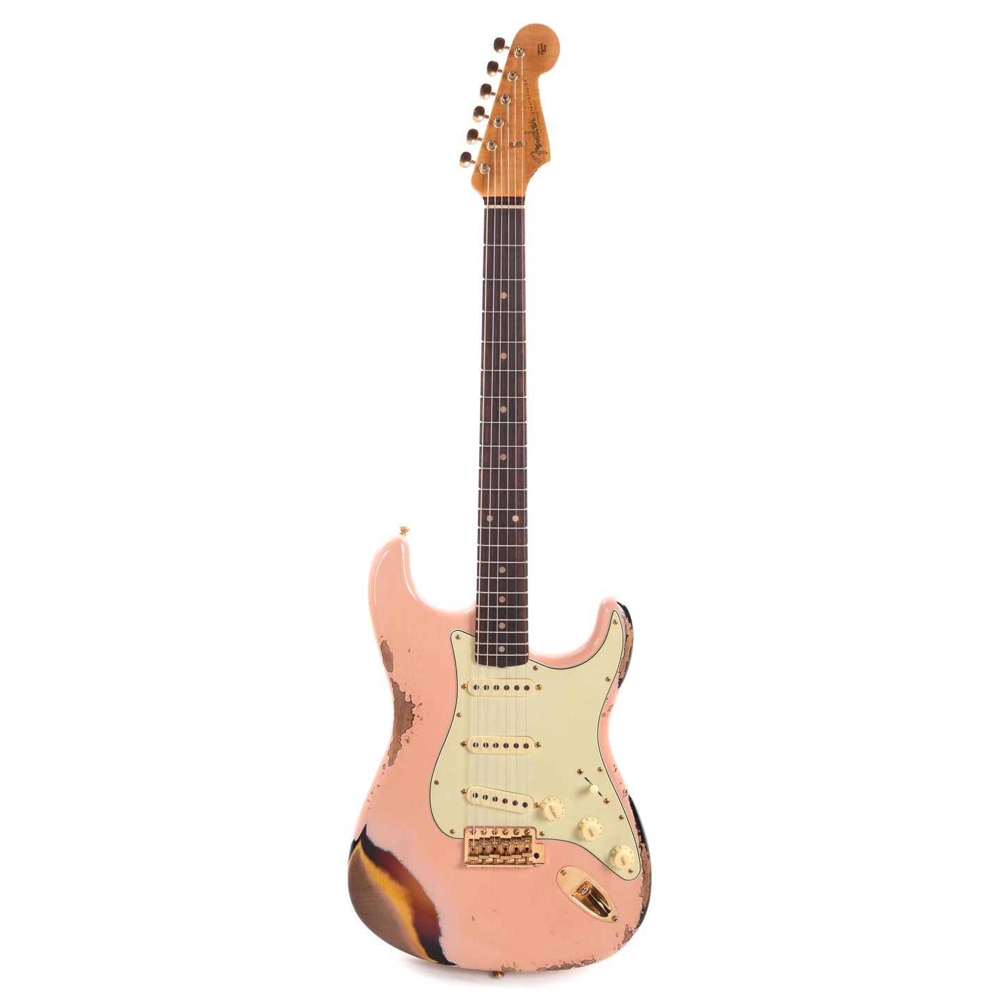 Fender Custom Shop 1960 Stratocaster "Chicago Special" Heavy Relic Super Aged Shell Pink over 3-Color Sunburst w/Gold Hardware Electric Guitars / Solid Body