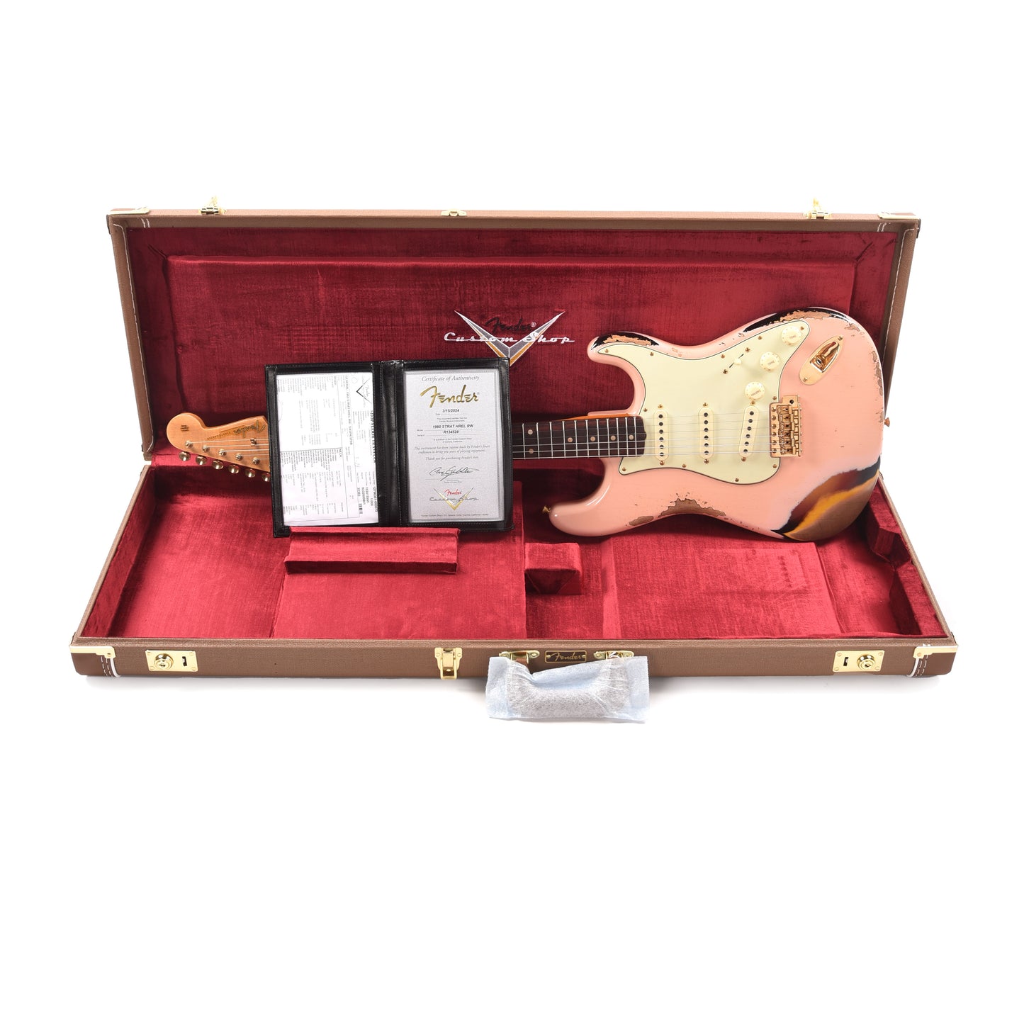 Fender Custom Shop 1960 Stratocaster "Chicago Special" Heavy Relic Super Aged Shell Pink over 3-Color Sunburst w/Gold Hardware Electric Guitars / Solid Body