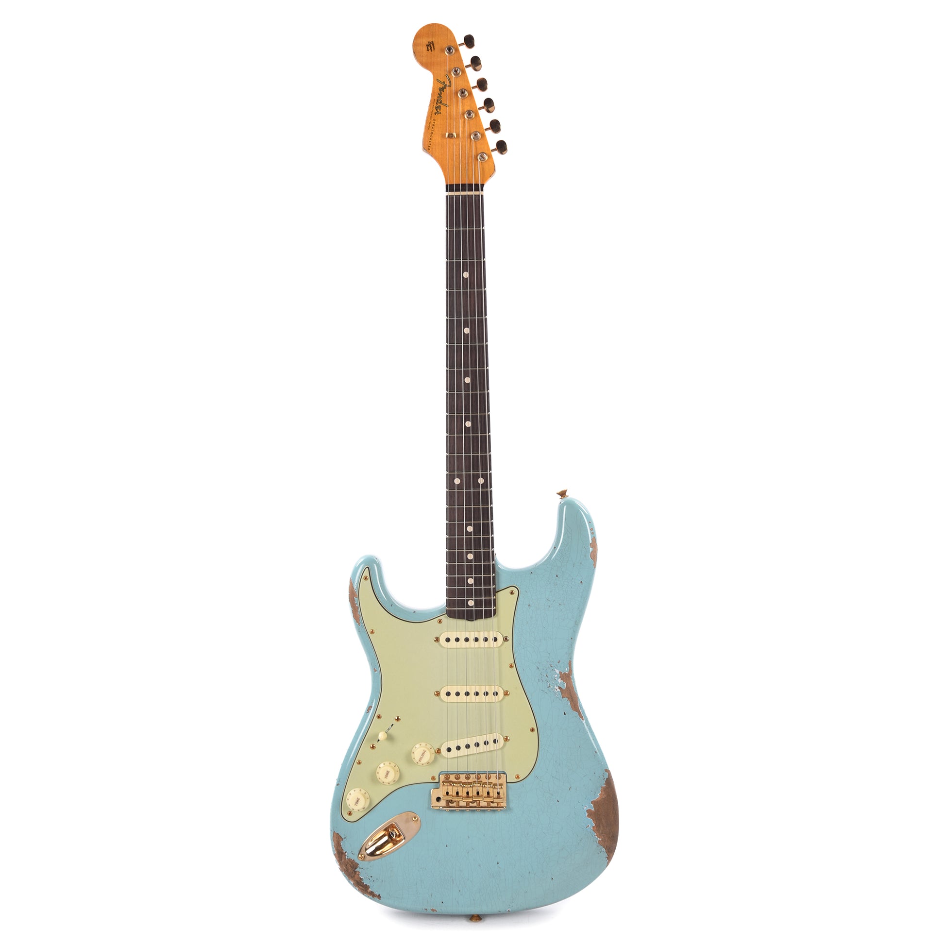 Fender Custom Shop 1960 Stratocaster "Chicago Special" LEFTY Heavy Relic Super Aged Daphne Blue w/Gold Hardware Electric Guitars / Solid Body