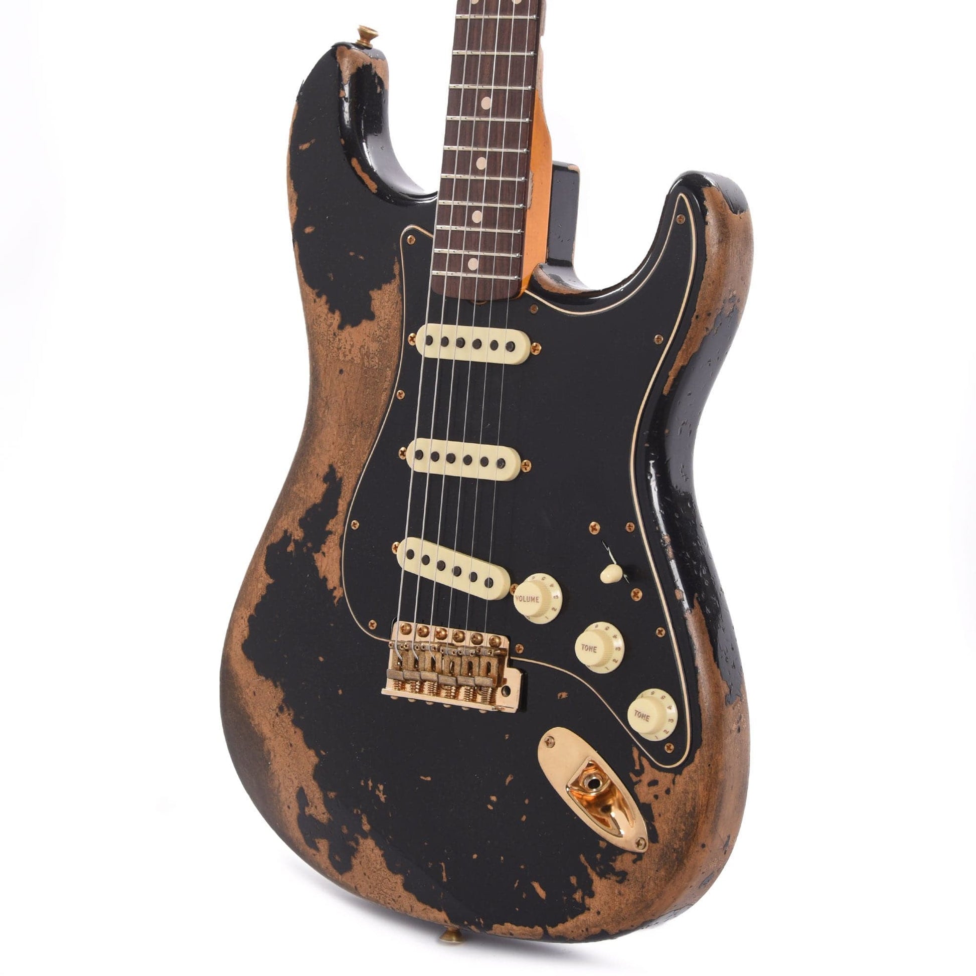 Fender Custom Shop 1960 Stratocaster "Chicago Special" Super Heavy Relic Aged Black w/Gold Hardware Electric Guitars / Solid Body