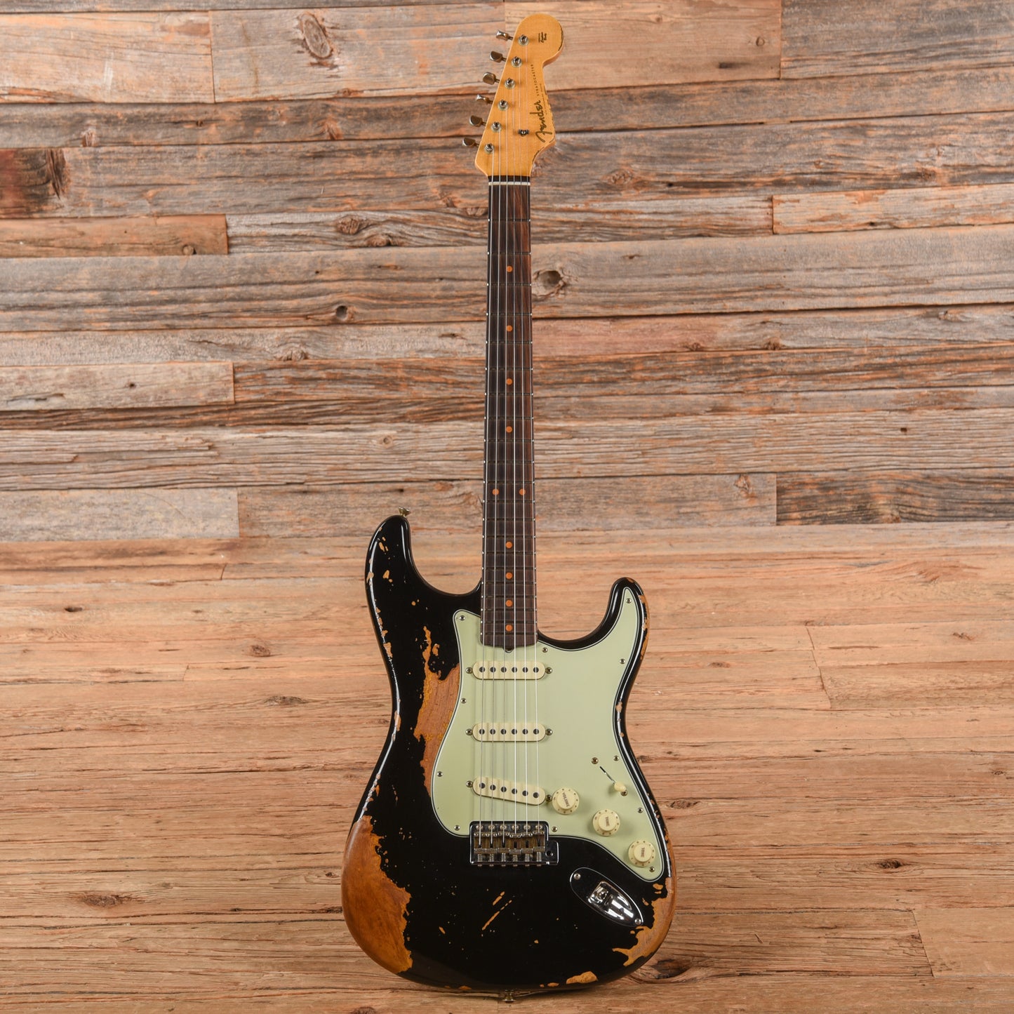 Fender Custom Shop 1960 Stratocaster Heavy Relic Black 2023 Electric Guitars / Solid Body