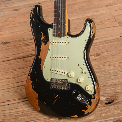 Fender Custom Shop 1960 Stratocaster Heavy Relic Black 2023 Electric Guitars / Solid Body