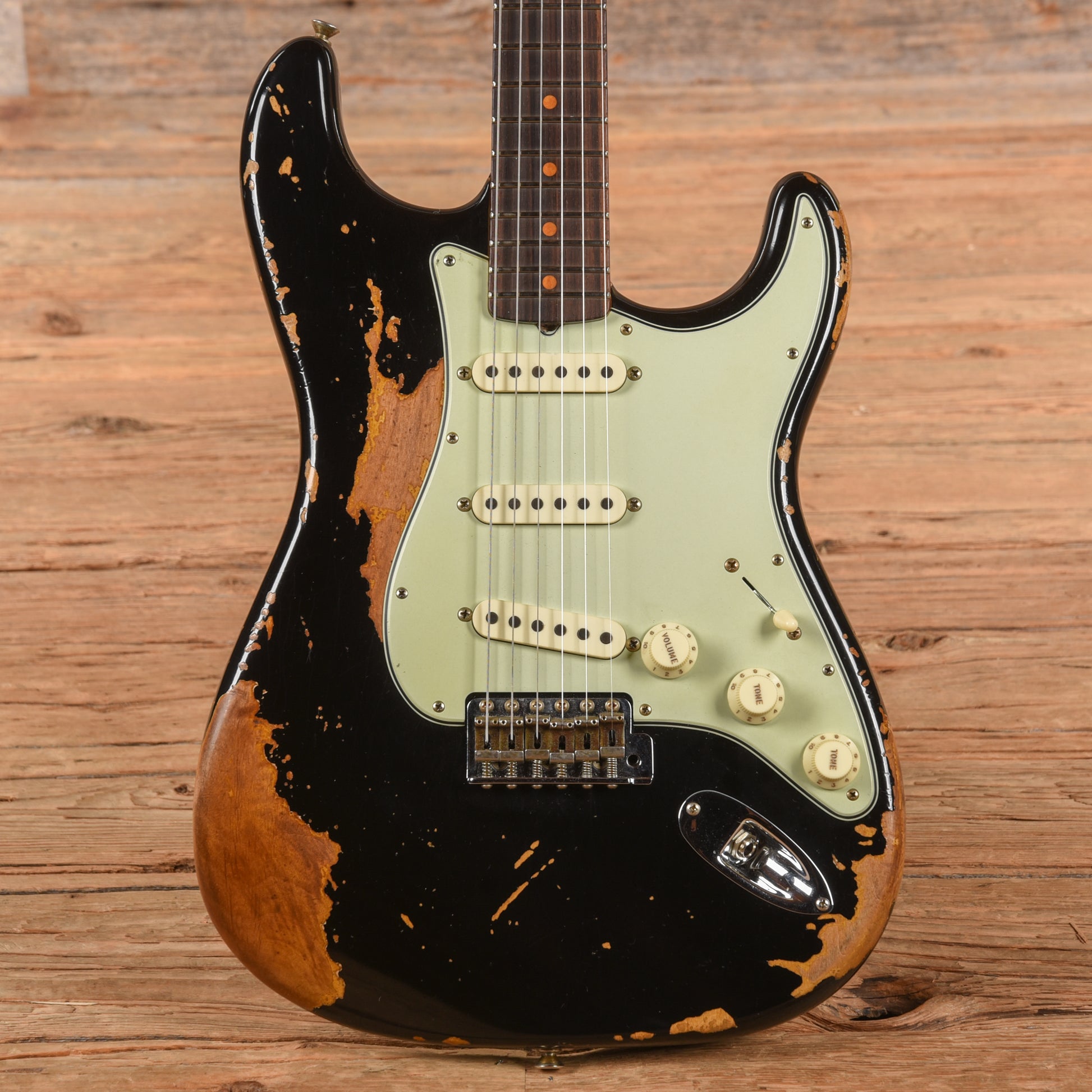 Fender Custom Shop 1960 Stratocaster Heavy Relic Black 2023 Electric Guitars / Solid Body