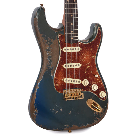 Fender Custom Shop 1960 Stratocaster Heavy Relic Dark Lake Placid Blue Master Built by Dale Wilson Electric Guitars / Solid Body