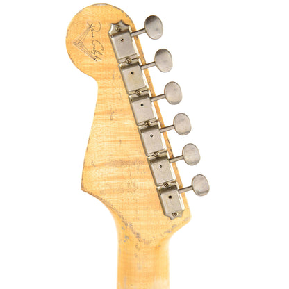 Fender Custom Shop 1960 Stratocaster Heavy Relic RW Olympic White Over 3 Tone Sunburst Master Built by Dennis Galuszka Electric Guitars / Solid Body