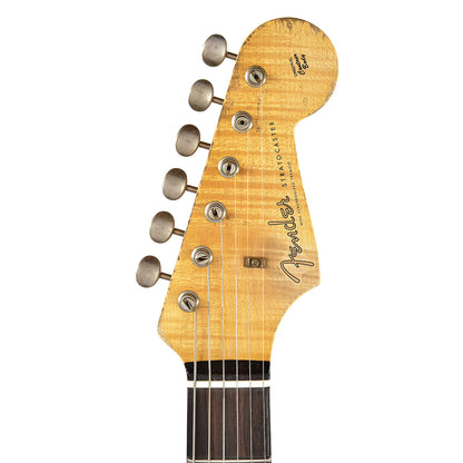 Fender Custom Shop 1960 Stratocaster Heavy Relic RW Olympic White Over 3 Tone Sunburst Master Built by Dennis Galuszka Electric Guitars / Solid Body