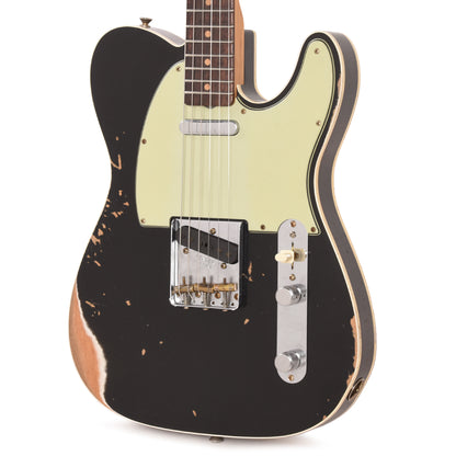 Fender Custom Shop 1960 Telecaster Custom Heavy Relic Aged Black Electric Guitars / Solid Body