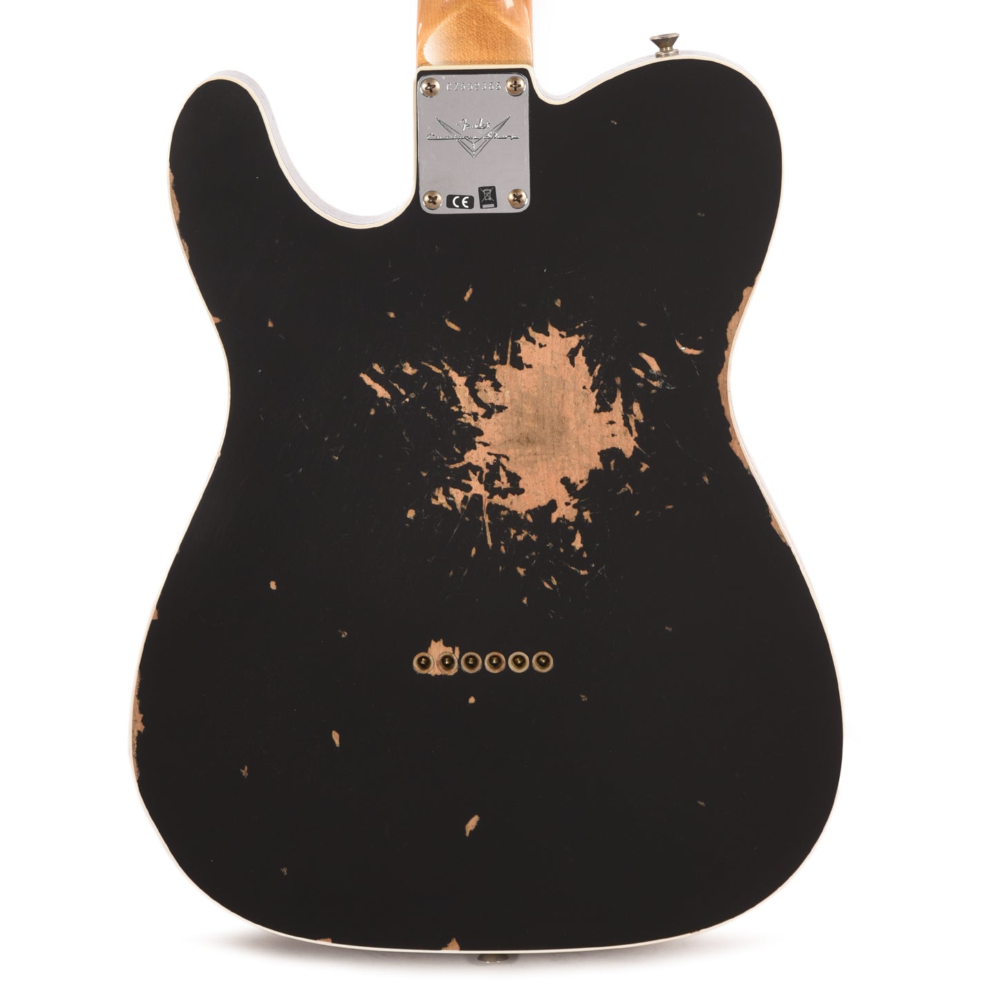 Fender Custom Shop 1960 Telecaster Custom Heavy Relic Aged Black Electric Guitars / Solid Body