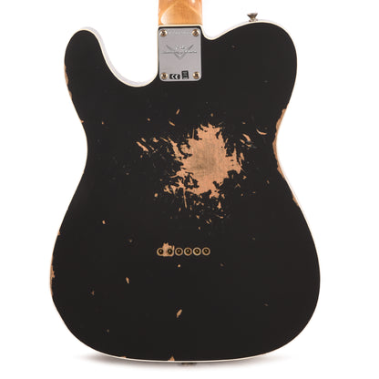 Fender Custom Shop 1960 Telecaster Custom Heavy Relic Aged Black Electric Guitars / Solid Body