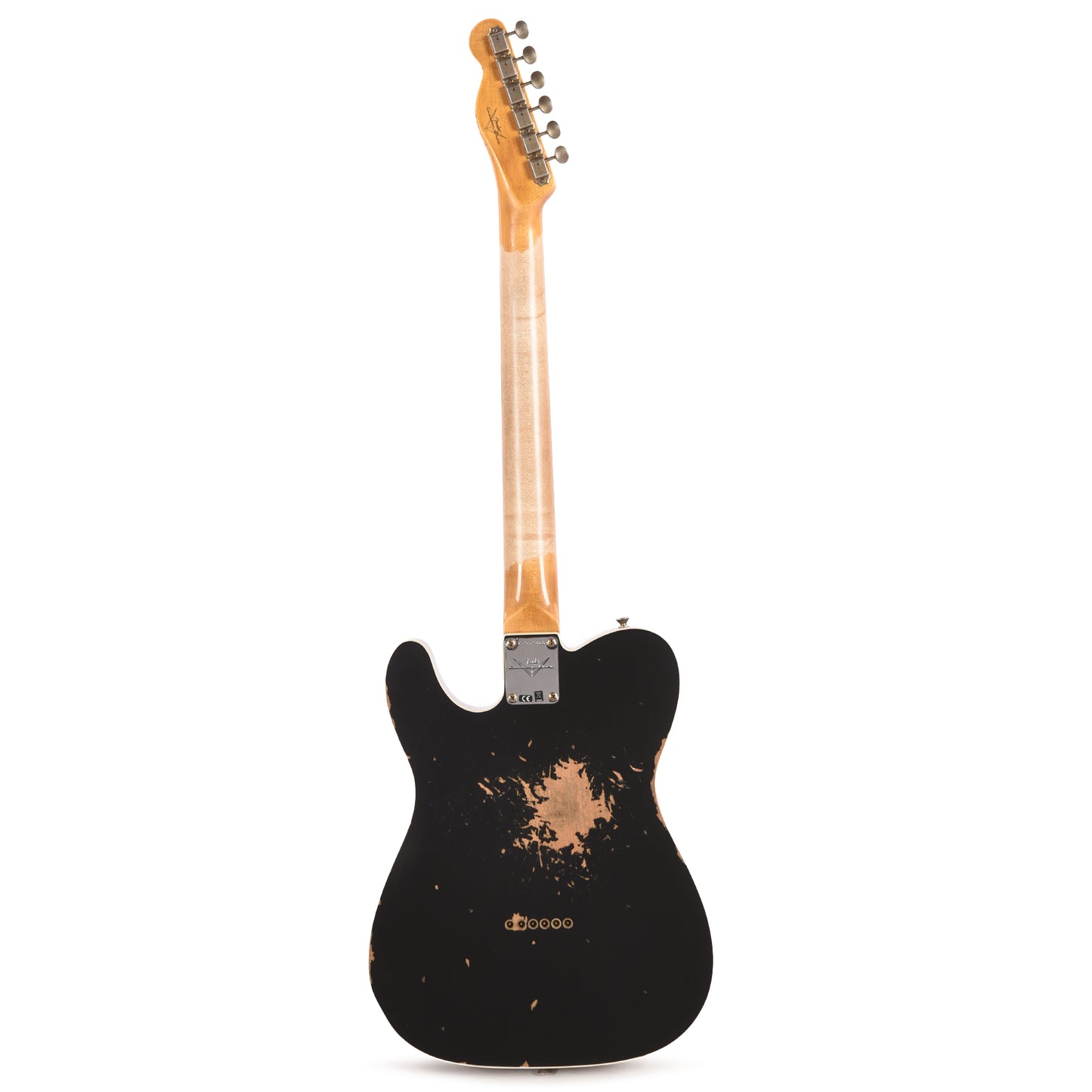 Fender Custom Shop 1960 Telecaster Custom Heavy Relic Aged Black Electric Guitars / Solid Body