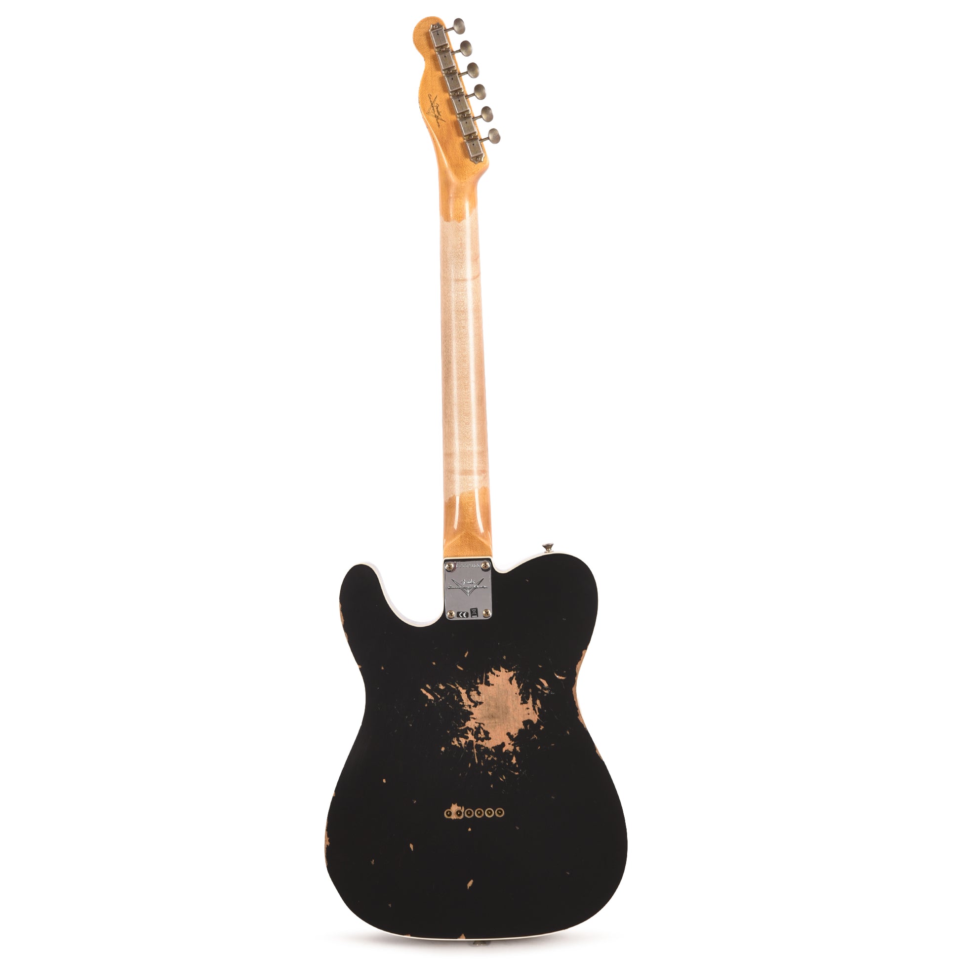 Fender Custom Shop 1960 Telecaster Custom Heavy Relic Aged Black Electric Guitars / Solid Body