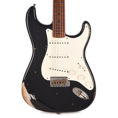 Fender Custom Shop 1960s Dual Mag II Stratocaster Relic Black w/Roasted Maple Neck & Lightweight Ash Body Electric Guitars / Solid Body