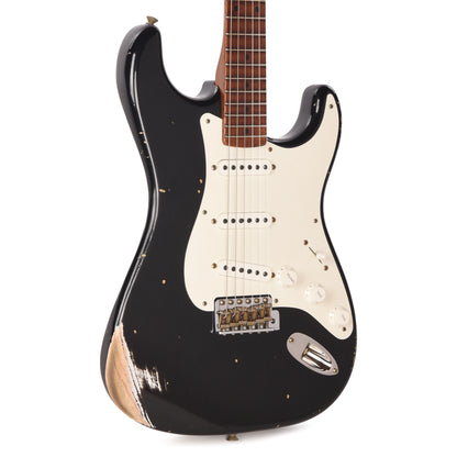 Fender Custom Shop 1960s Dual Mag II Stratocaster Relic Black w/Roasted Maple Neck & Lightweight Ash Body Electric Guitars / Solid Body
