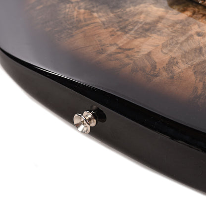 Fender Custom Shop 1960s Stratocaster Buckeye Burl Top Light Transparent Ebony Burst NOS Brazilian Rosewood Fingerboard Master Built by Dennis Galuszka w/Josefina Hand Wound Pickups Electric Guitars / Solid Body
