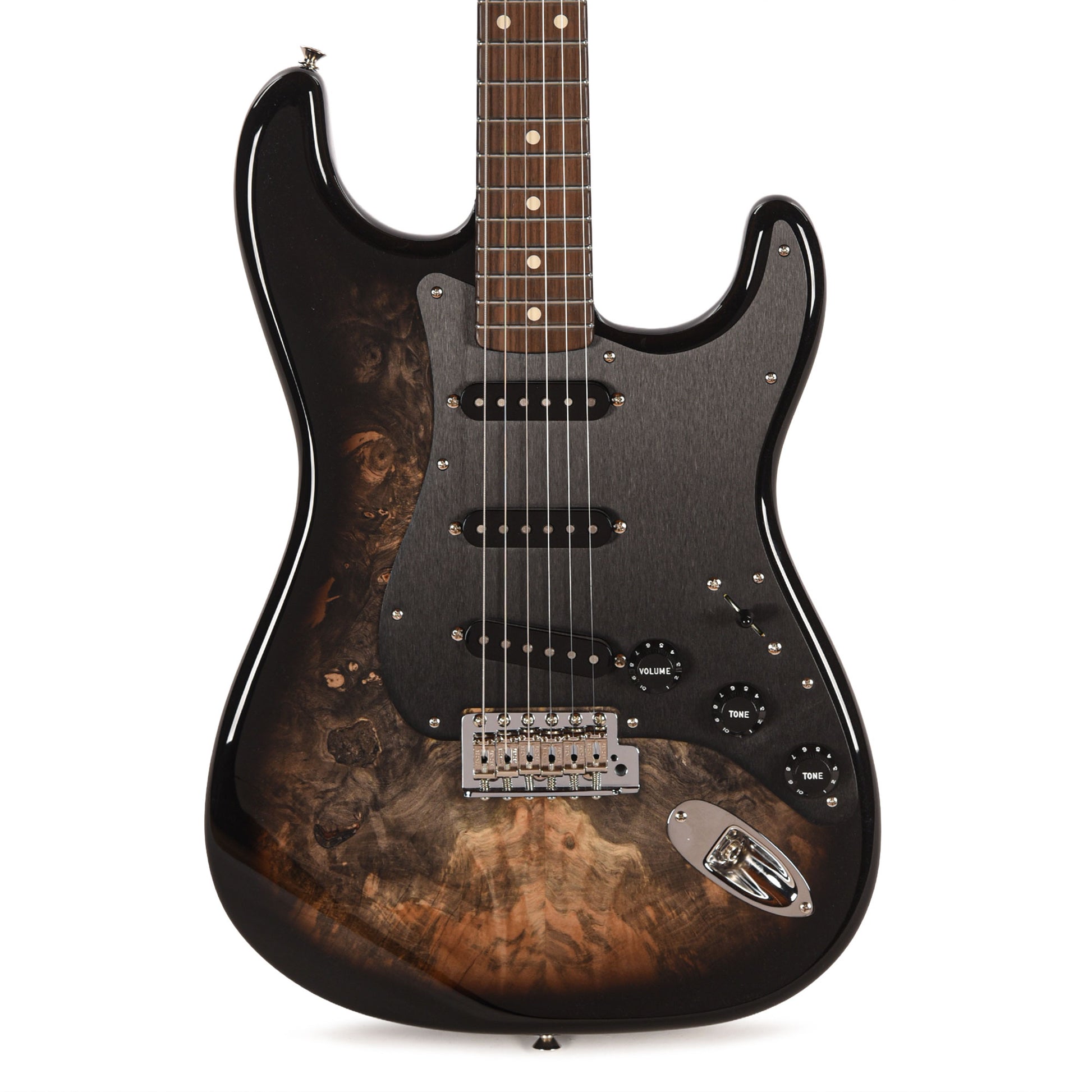 Fender Custom Shop 1960s Stratocaster Buckeye Burl Top Light Transparent Ebony Burst NOS Brazilian Rosewood Fingerboard Master Built by Dennis Galuszka w/Josefina Hand Wound Pickups Electric Guitars / Solid Body