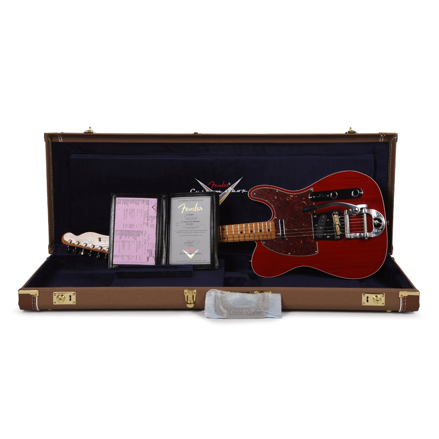 Fender Custom Shop 1961 Custom Telecaster NOS Crimson Red Transparent Electric Guitars / Solid Body