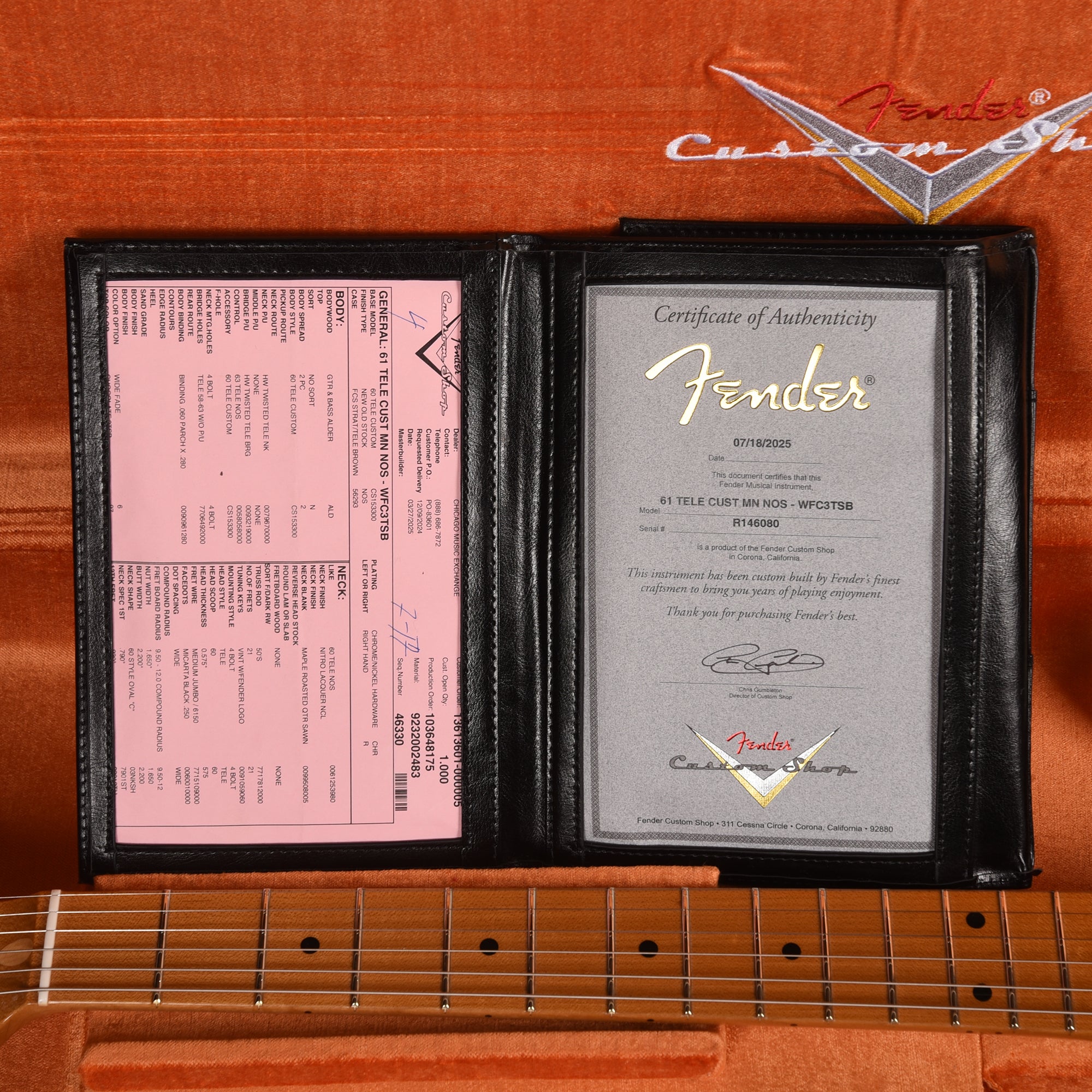 Fender Custom Shop 1961 Custom Telecaster NOS Wide Fade Chocolate 3-Color Sunburst Electric Guitars / Solid Body