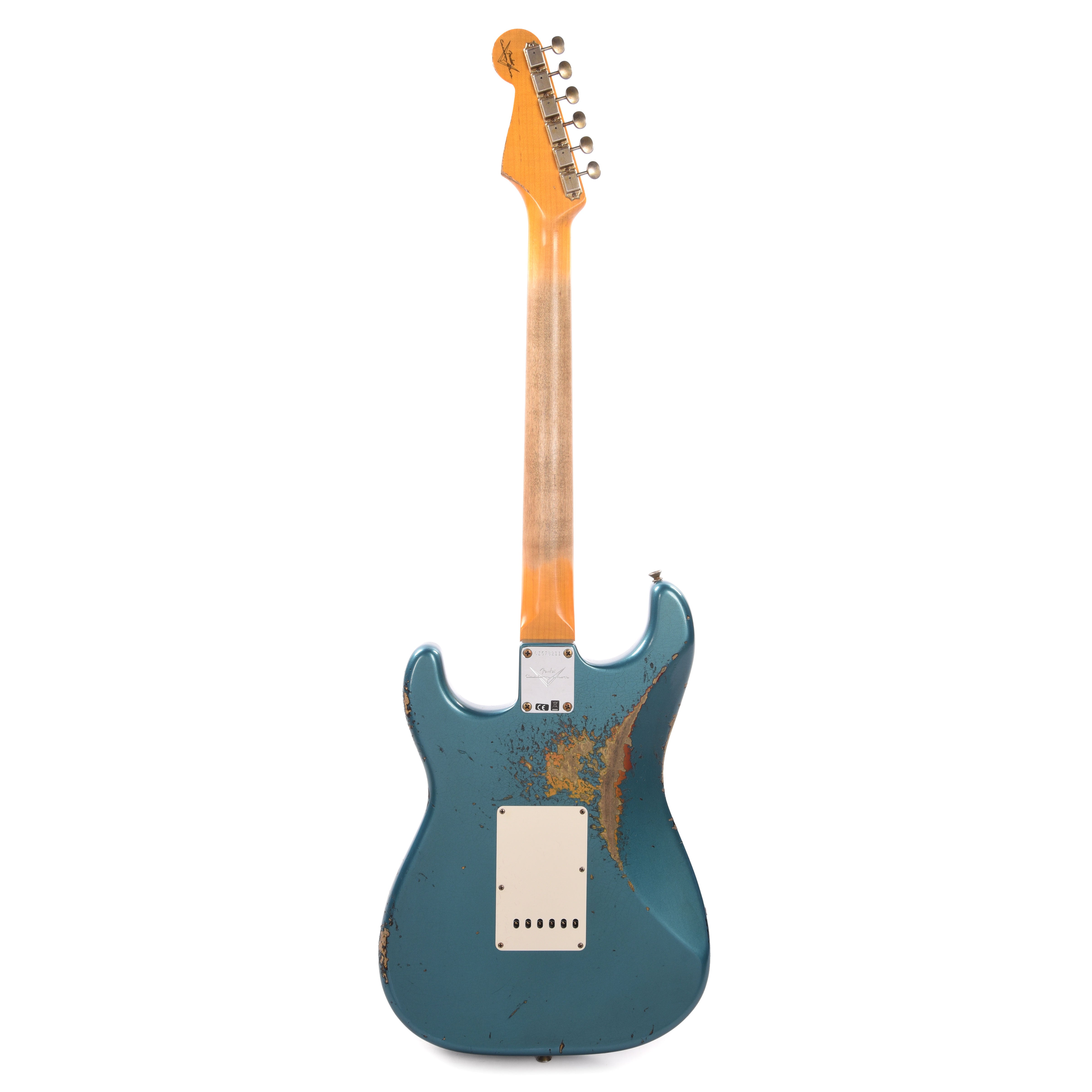 Fender Custom Shop 1961 Stratocaster Heavy Relic Aged Ocean Turquoise Over 3-Color Sunburst Electric Guitars / Solid Body