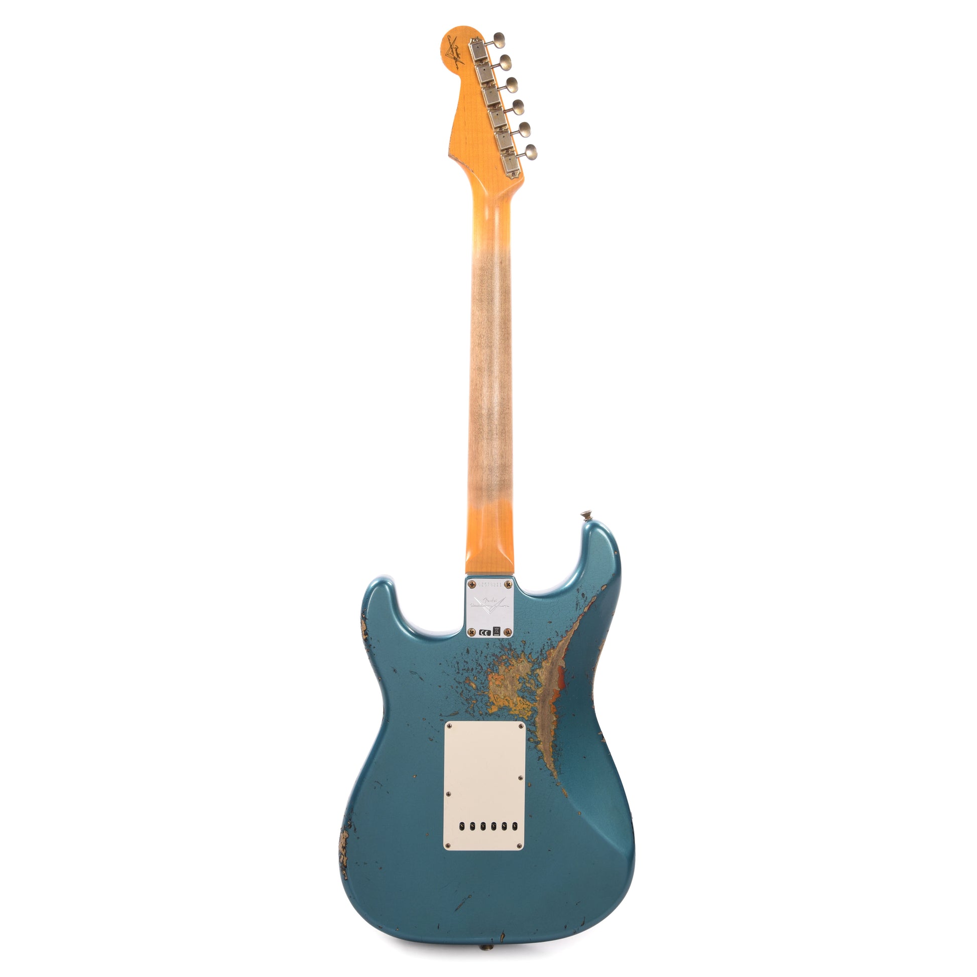 Fender Custom Shop 1961 Stratocaster Heavy Relic Aged Ocean Turquoise Over 3-Color Sunburst Electric Guitars / Solid Body