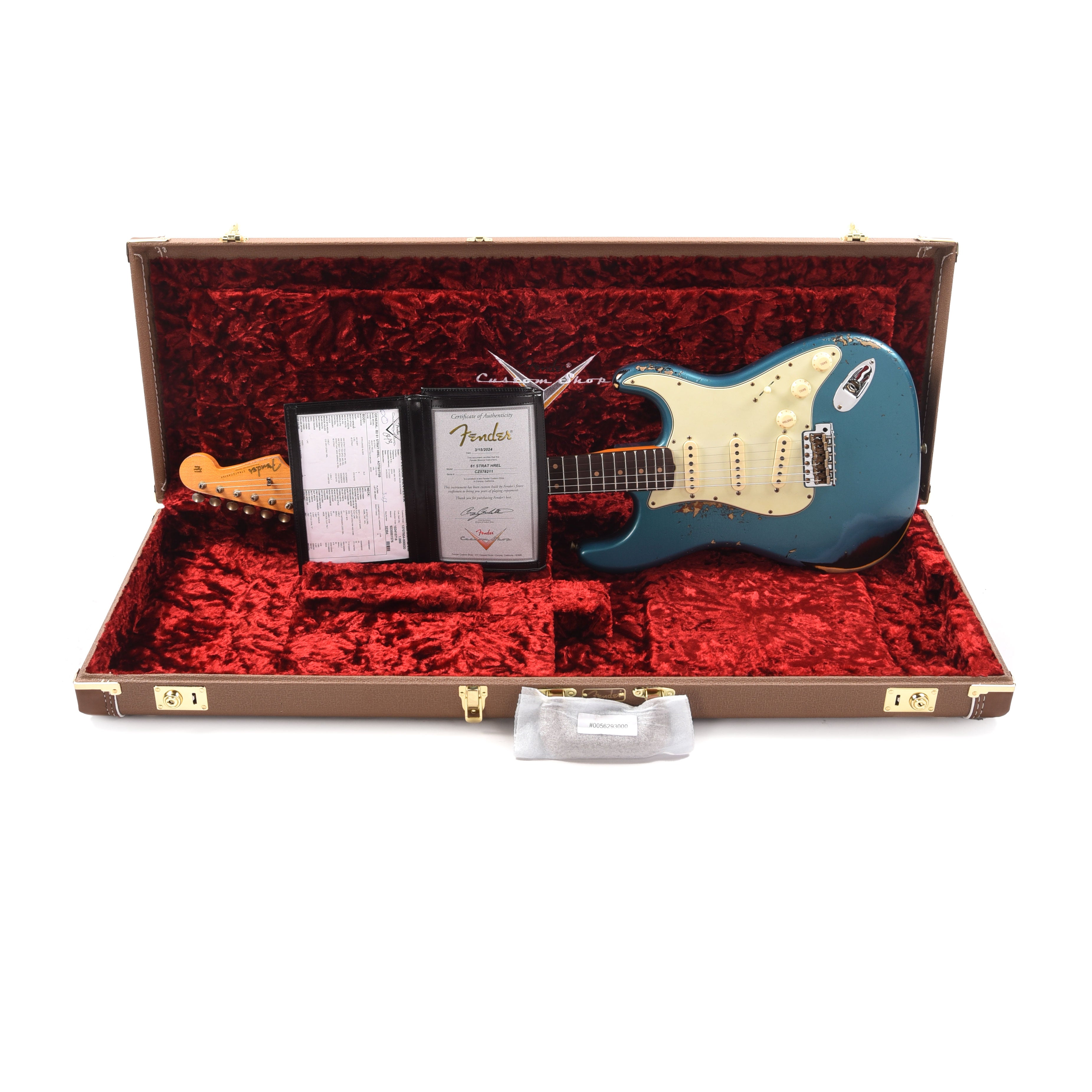 Fender Custom Shop 1961 Stratocaster Heavy Relic Aged Ocean Turquoise Over 3-Color Sunburst Electric Guitars / Solid Body