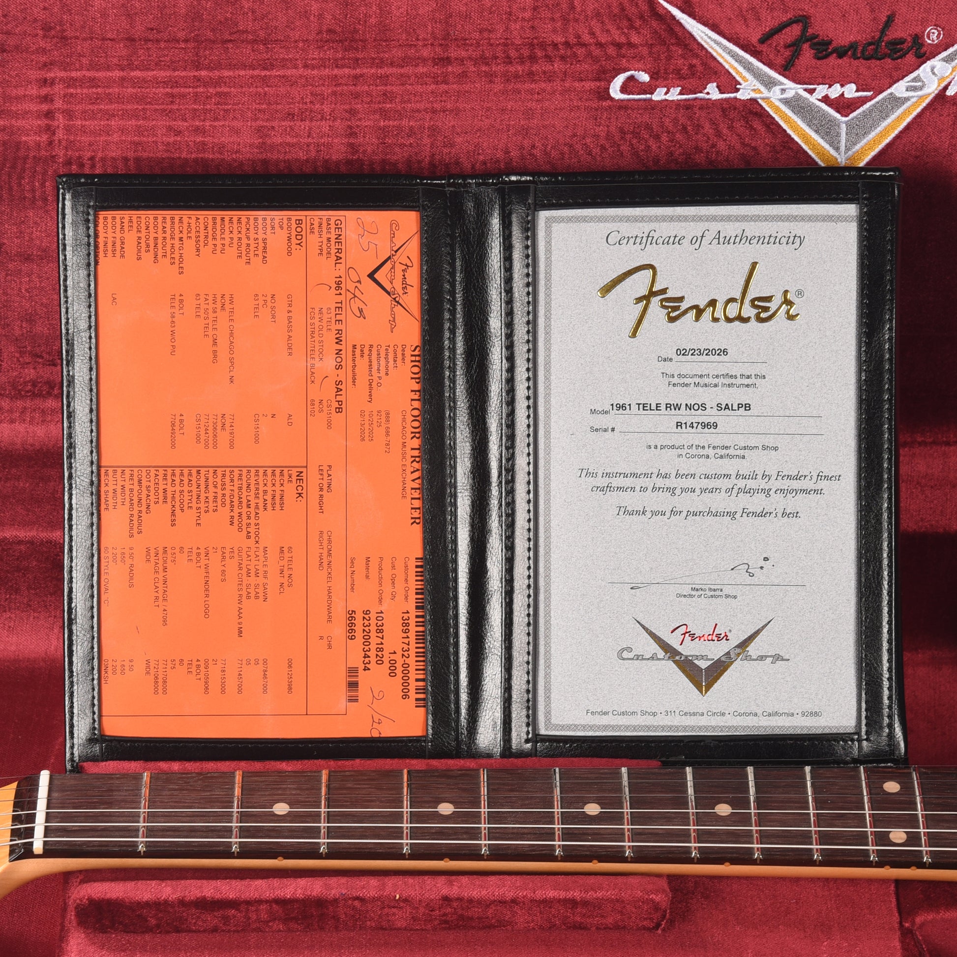 Fender Custom Shop 1961 Telecaster "Chicago Special" NOS Super Aged Lake Placid Blue Electric Guitars / Solid Body
