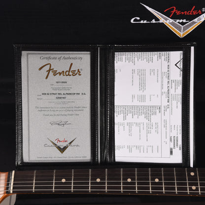 Fender Custom Shop 1962 AA Flame Neck Stratocaster Relic Aged Lake Placid Blue over Burnt Copper Masterbuilder Apprentice Built By Dan Gonzalez Electric Guitars / Solid Body