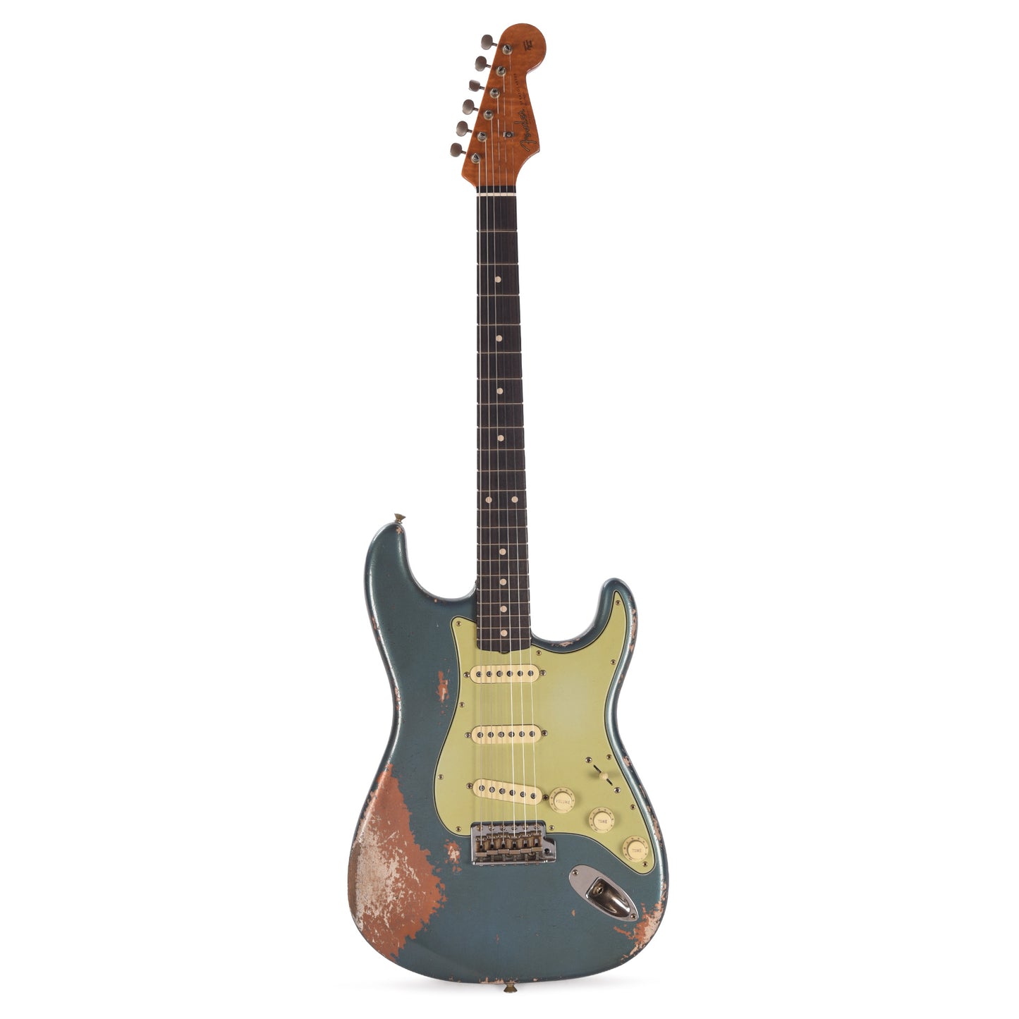 Fender Custom Shop 1962 AA Flame Neck Stratocaster Relic Aged Lake Placid Blue over Burnt Copper Masterbuilder Apprentice Built By Dan Gonzalez Electric Guitars / Solid Body