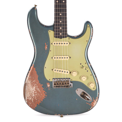 Fender Custom Shop 1962 AA Flame Neck Stratocaster Relic Aged Lake Placid Blue over Burnt Copper Masterbuilder Apprentice Built By Dan Gonzalez Electric Guitars / Solid Body