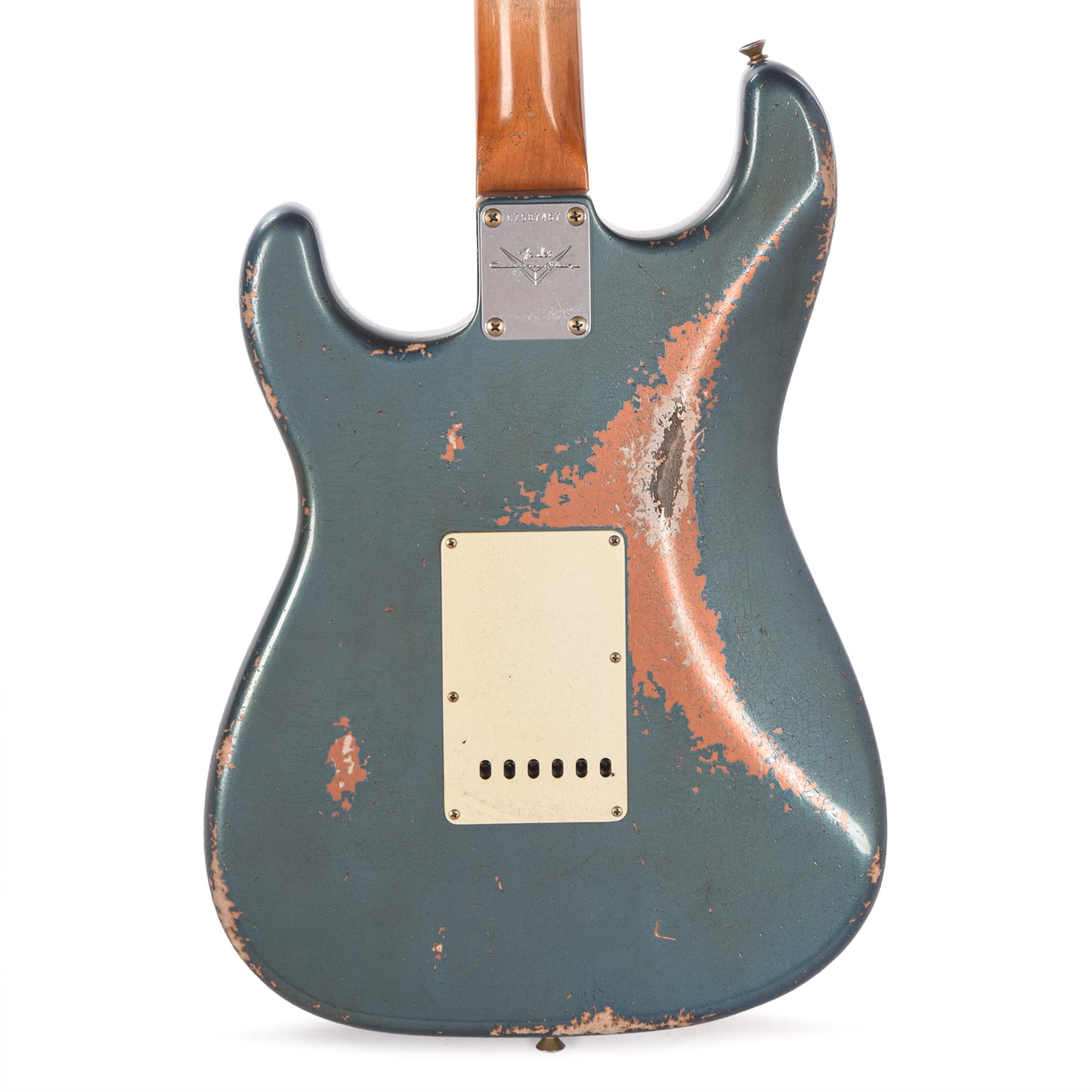 Fender Custom Shop 1962 AA Flame Neck Stratocaster Relic Aged Lake Placid Blue over Burnt Copper Masterbuilder Apprentice Built By Dan Gonzalez Electric Guitars / Solid Body