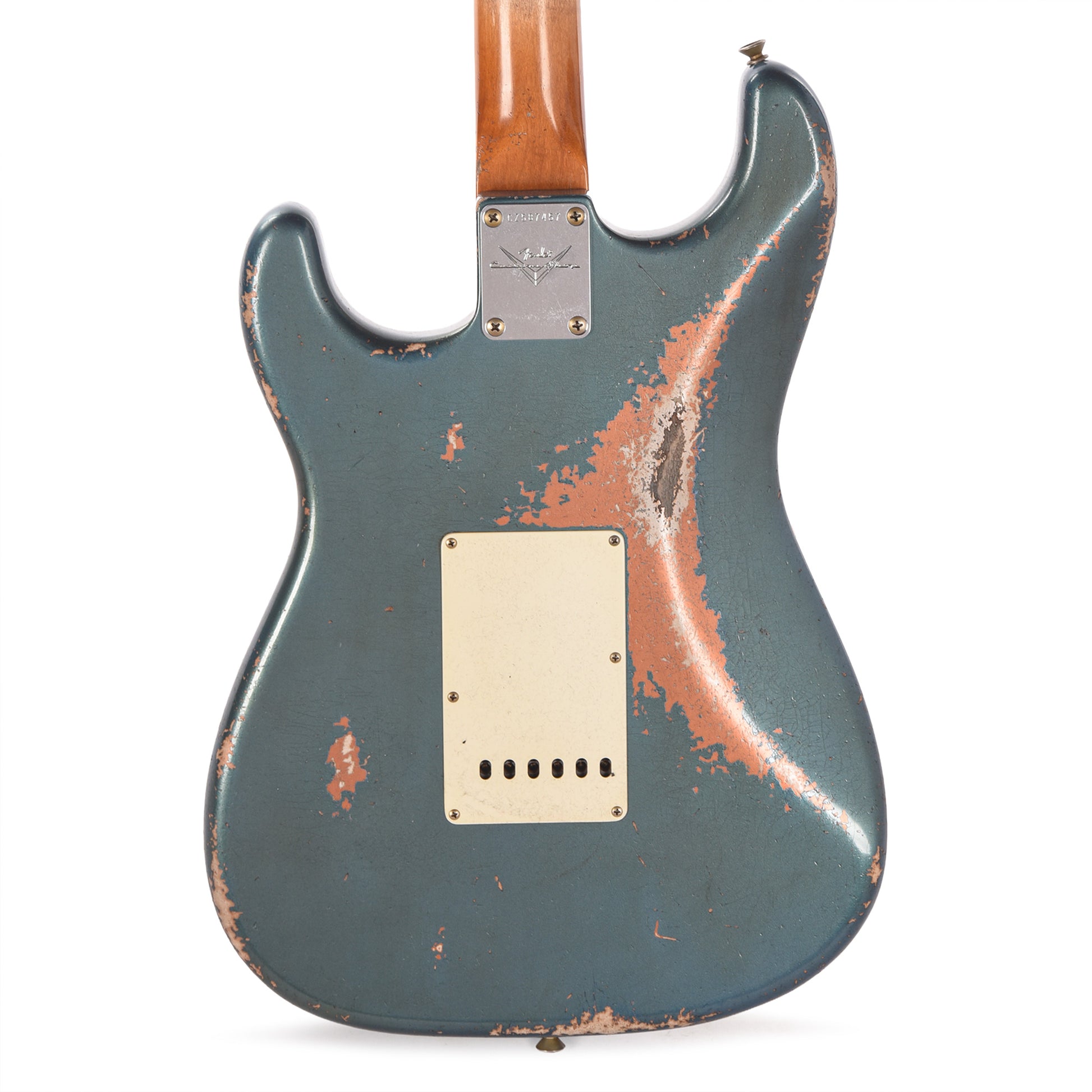 Fender Custom Shop 1962 AA Flame Neck Stratocaster Relic Aged Lake Placid Blue over Burnt Copper Masterbuilder Apprentice Built By Dan Gonzalez Electric Guitars / Solid Body