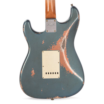 Fender Custom Shop 1962 AA Flame Neck Stratocaster Relic Aged Lake Placid Blue over Burnt Copper Masterbuilder Apprentice Built By Dan Gonzalez Electric Guitars / Solid Body