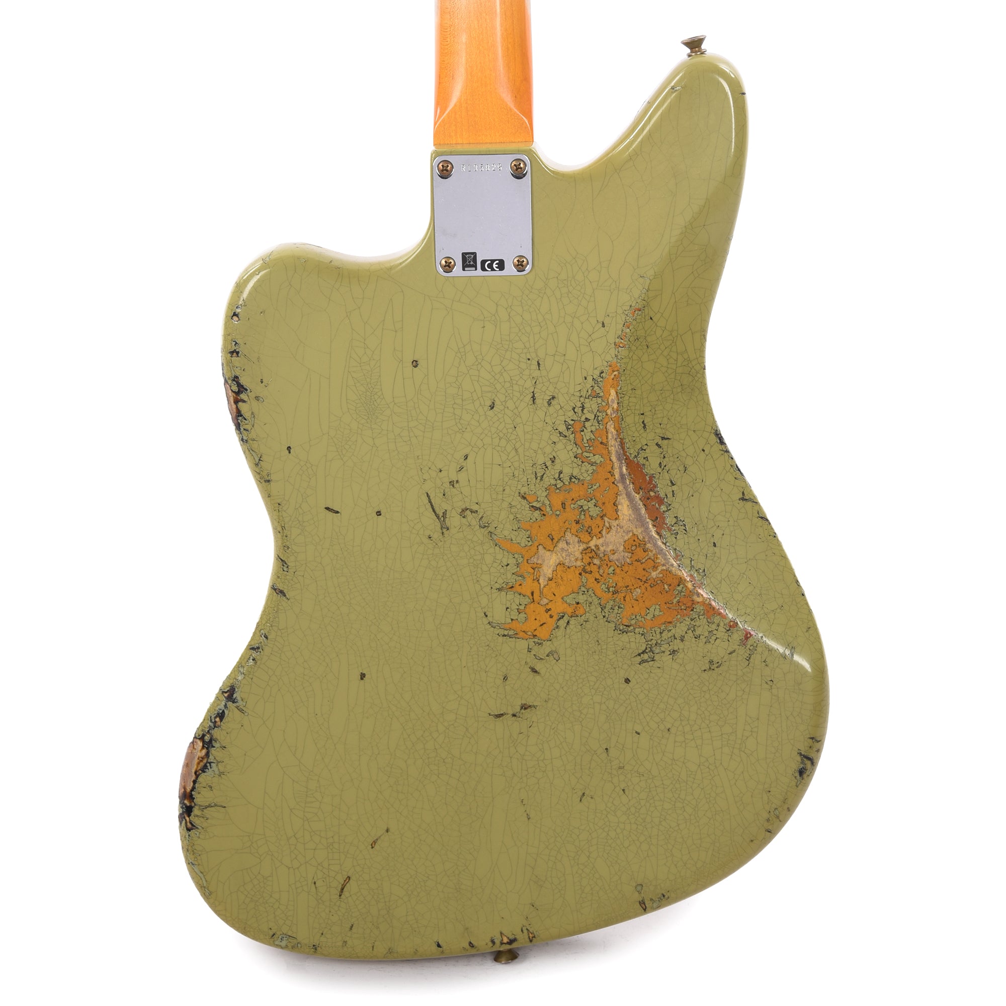 Fender Custom Shop 1962 Jaguar Heavy Relic Super Aged Appliance Green Over 3-Color Sunburst Electric Guitars / Solid Body