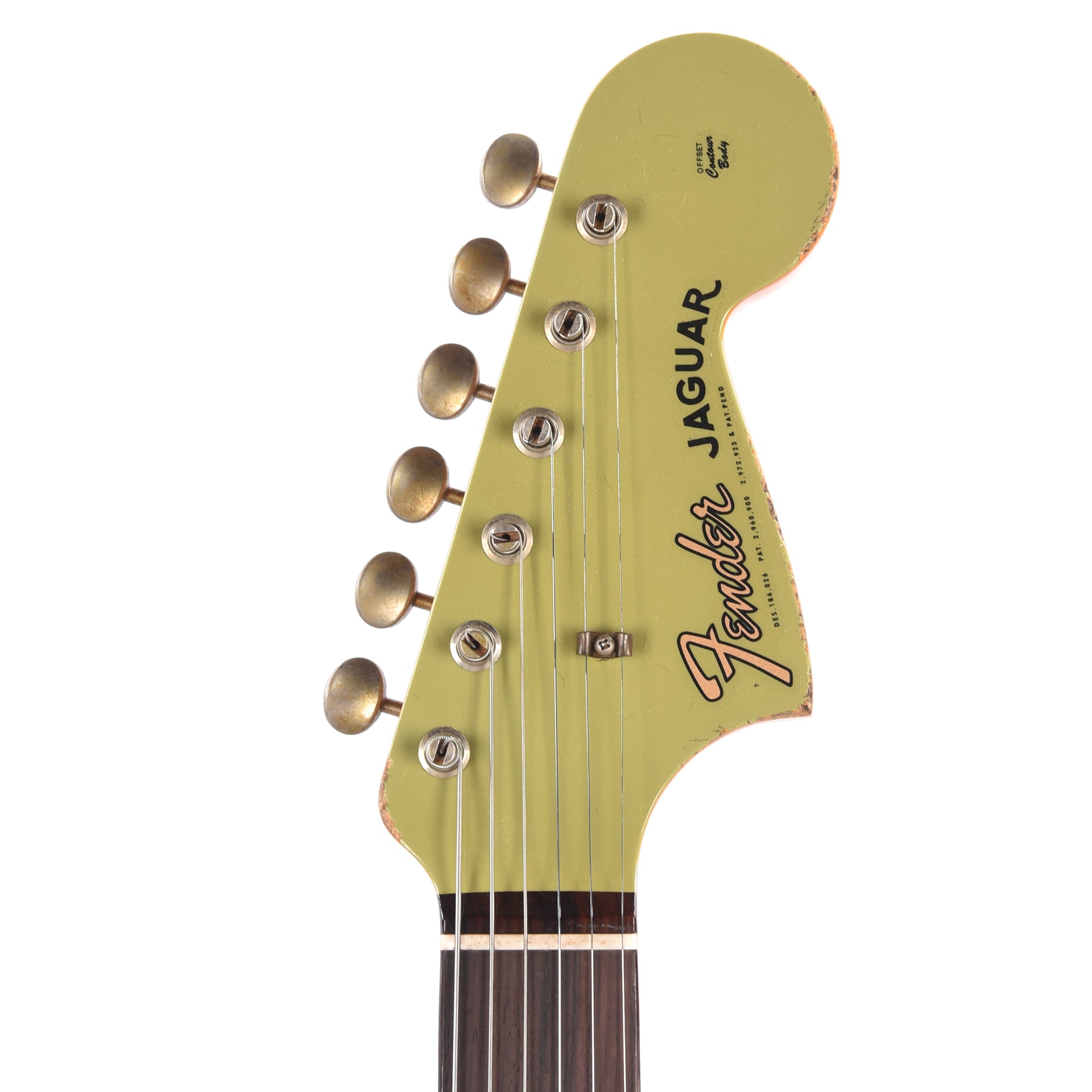 Fender Custom Shop 1962 Jaguar Heavy Relic Super Aged Appliance Green Over 3-Color Sunburst Electric Guitars / Solid Body