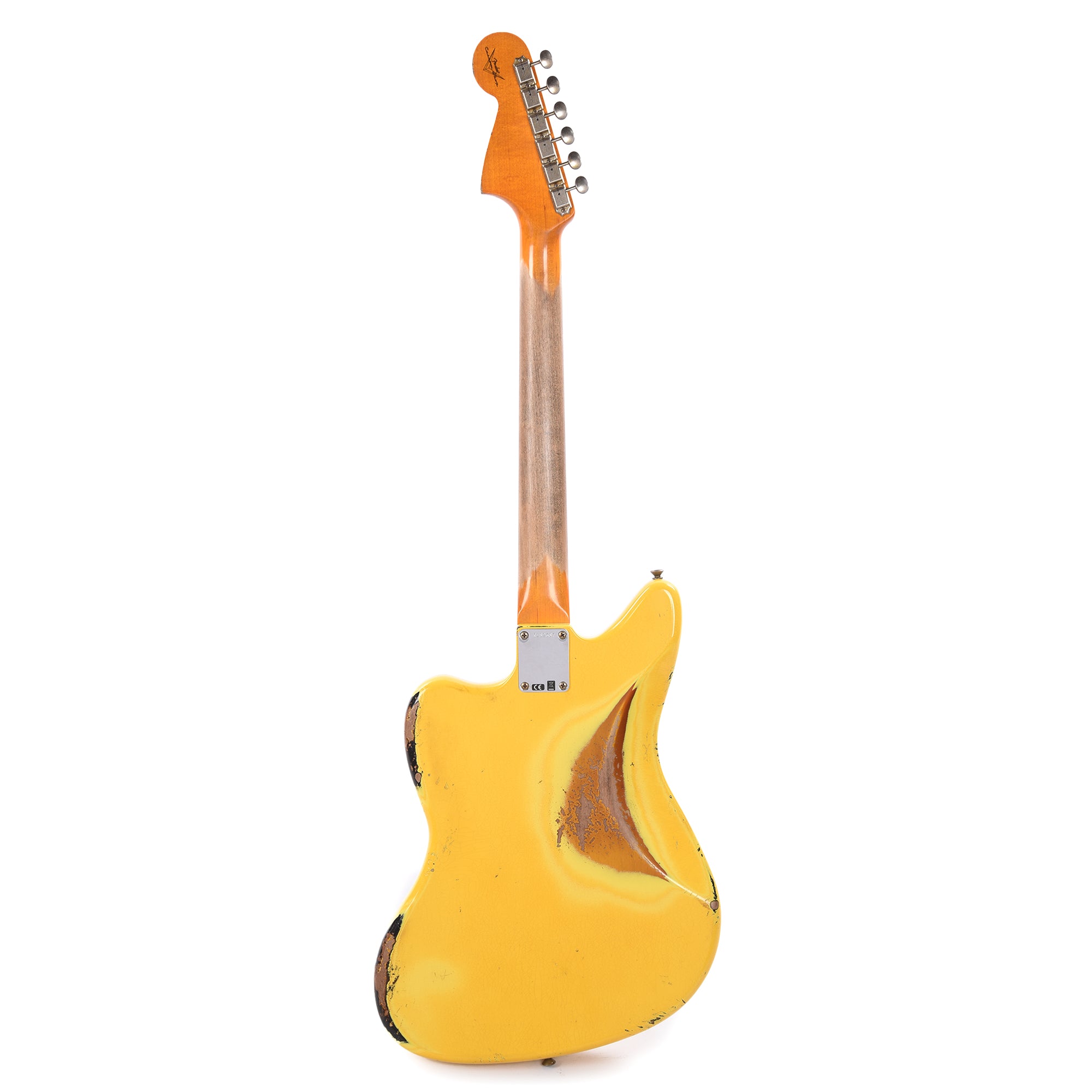 Fender Custom Shop 1962 Jaguar Heavy Relic Super Aged Graffiti Yellow Over 3-Color Sunburst Electric Guitars / Solid Body