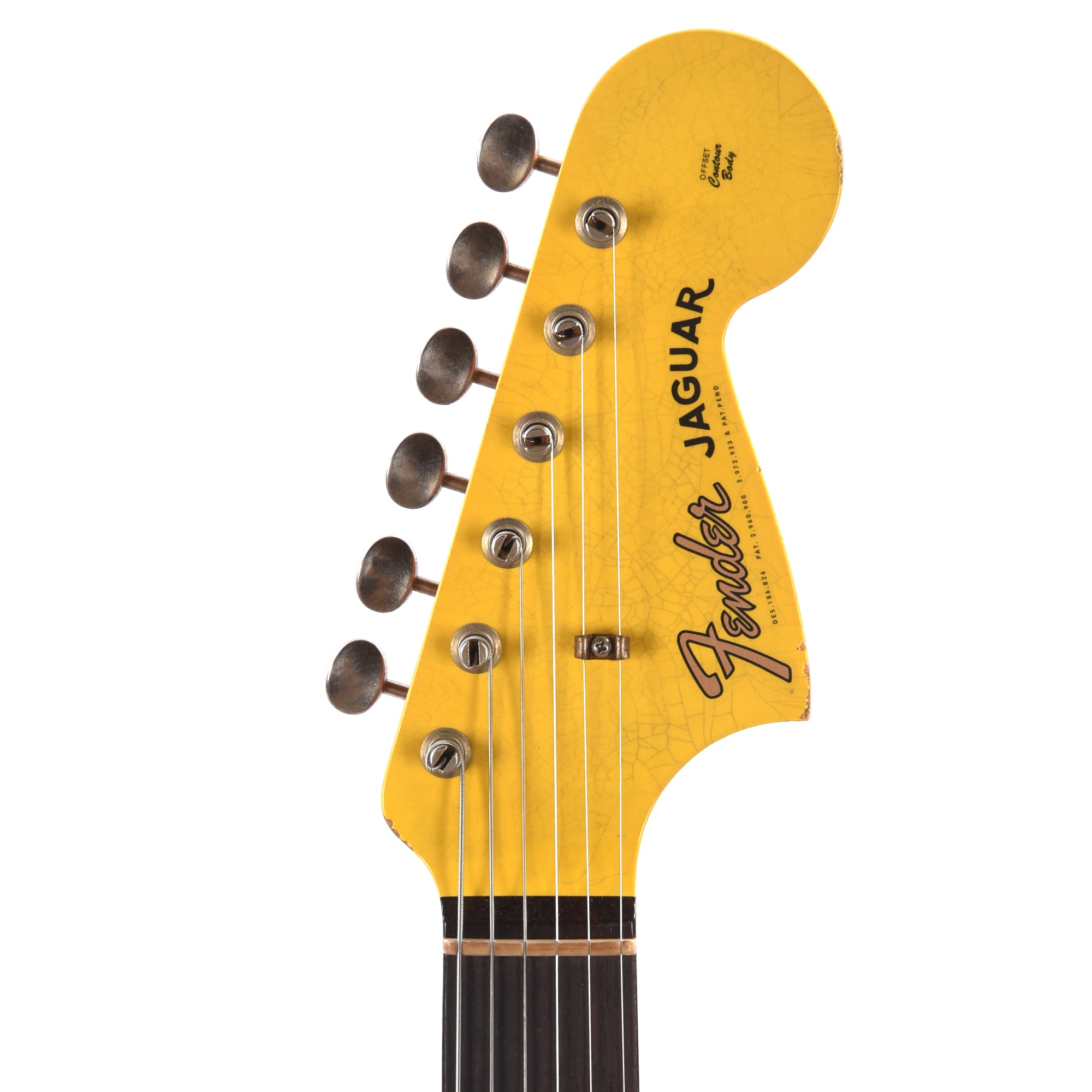Fender Custom Shop 1962 Jaguar Heavy Relic Super Aged Graffiti Yellow Over 3-Color Sunburst Electric Guitars / Solid Body