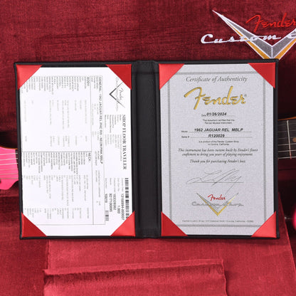 Fender Custom Shop 1962 Jaguar Relic Neon Pink Masterbuilt by Levi Perry Electric Guitars / Solid Body