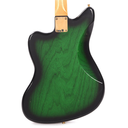 Fender Custom Shop 1962 Jazzmaster Ash "Chicago Special" Journeyman Relic Faded/Aged Trans Green w/Trans Black Burst Electric Guitars / Solid Body