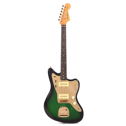 Fender Custom Shop 1962 Jazzmaster Ash "Chicago Special" Journeyman Relic Faded/Aged Trans Green w/Trans Black Burst Electric Guitars / Solid Body