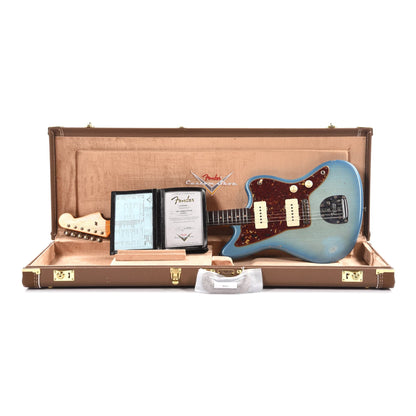 Fender Custom Shop 1962 Jazzmaster Ash "Chicago Special" Relic Super Aged Trans Daphne Blue w/Lake Placid Blue Burst Electric Guitars / Solid Body