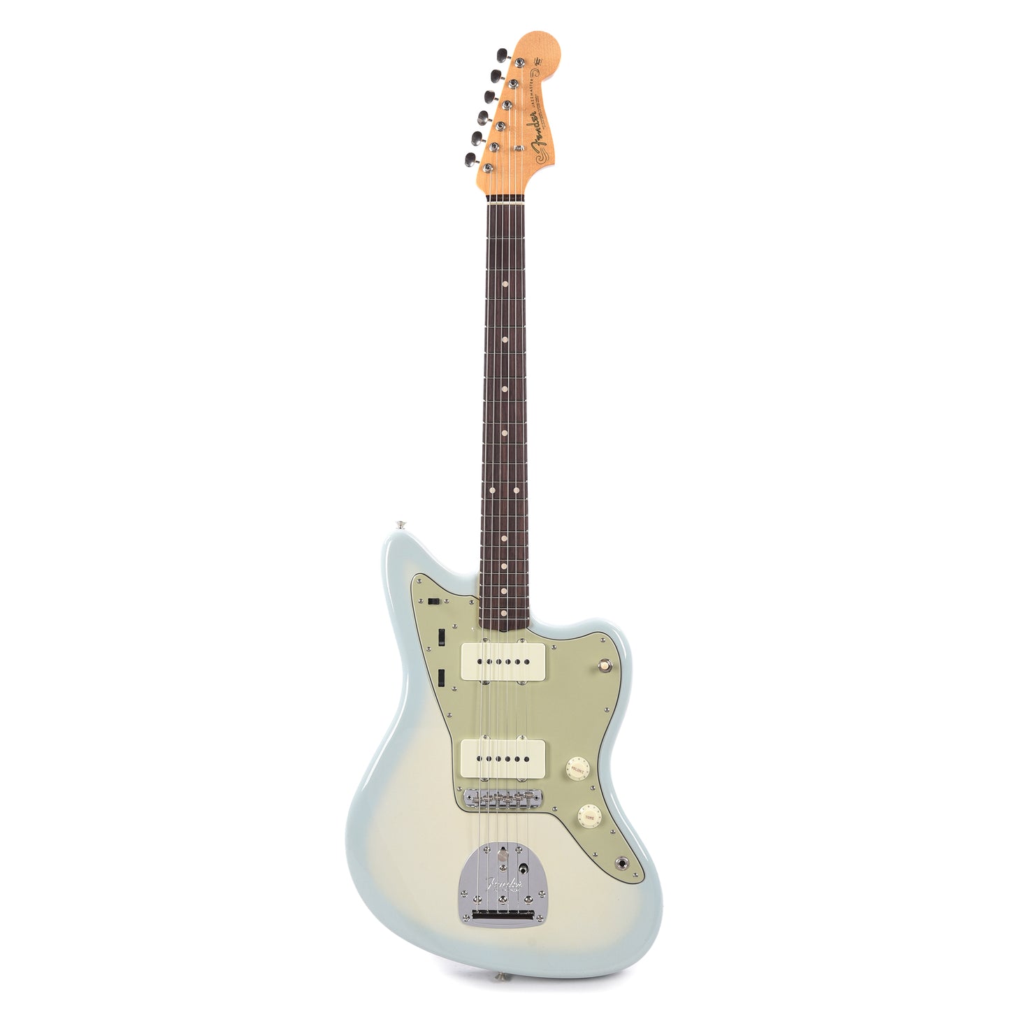 Fender Custom Shop 1962 Jazzmaster "Chicago Special" Deluxe Closet Classic Super Aged Olympic White w/Sonic Blue Burst Electric Guitars / Solid Body