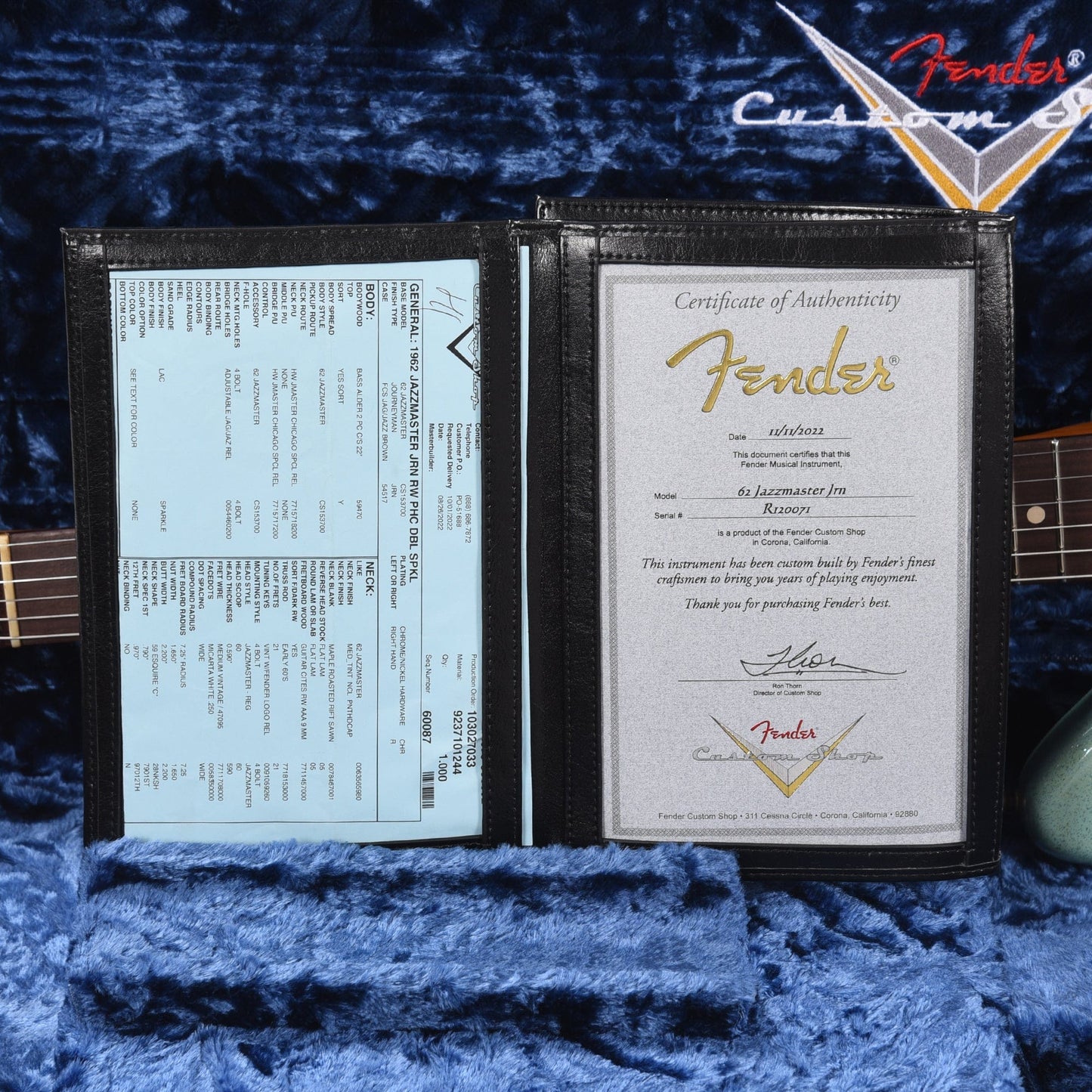 Fender Custom Shop 1962 Jazzmaster "Chicago Special" Journeyman Aged Daphne Blue Sparkle w/Roasted Maple Neck Electric Guitars / Solid Body