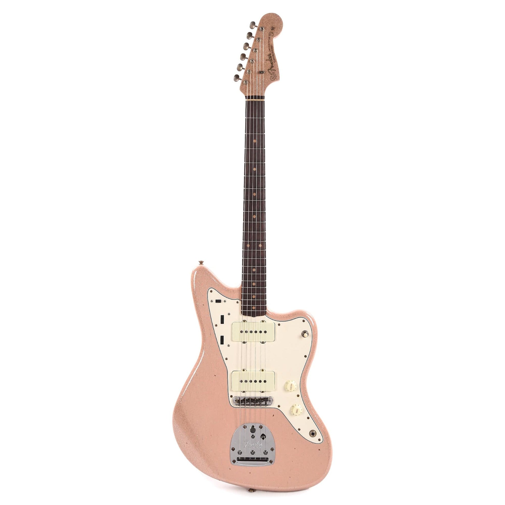 Fender Custom Shop 1962 Jazzmaster "Chicago Special" Journeyman Aged Shell Pink Sparkle w/Parchment Pickguard & Painted Headcap Electric Guitars / Solid Body