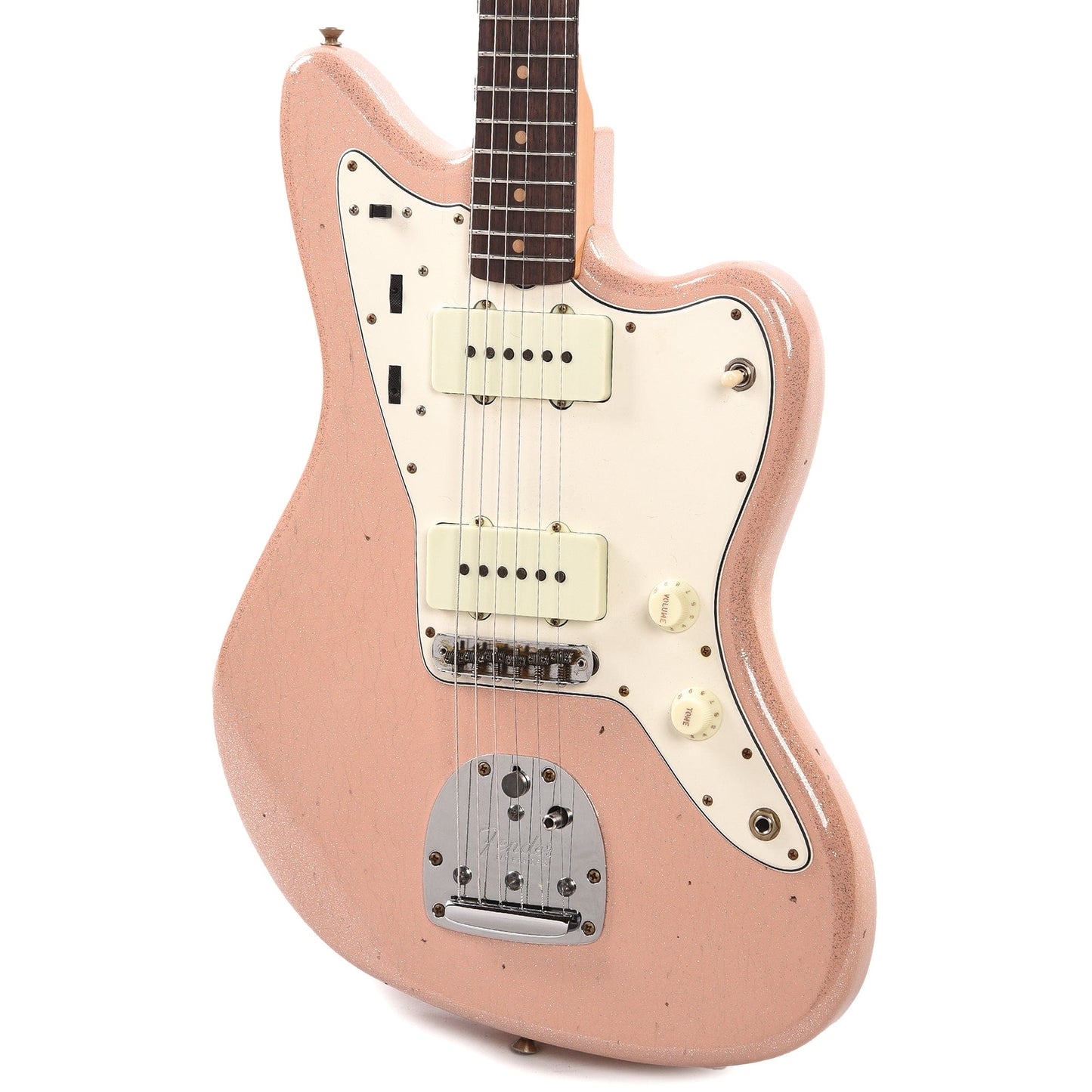 Fender Custom Shop 1962 Jazzmaster "Chicago Special" Journeyman Aged Shell Pink Sparkle w/Parchment Pickguard & Painted Headcap Electric Guitars / Solid Body