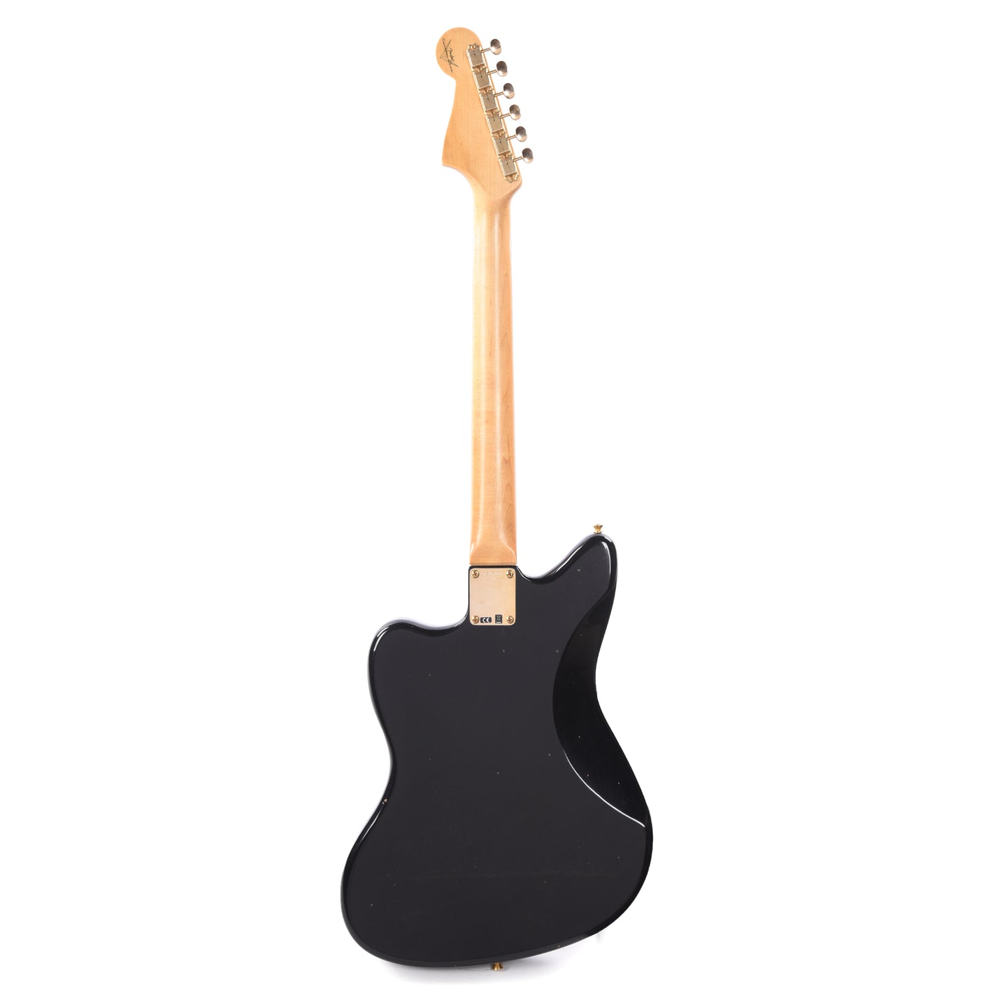 Fender Custom Shop 1962 Jazzmaster "Chicago Special" Journeyman Relic Aged Black w/Painted Headcap & Gold Hardware Electric Guitars / Solid Body