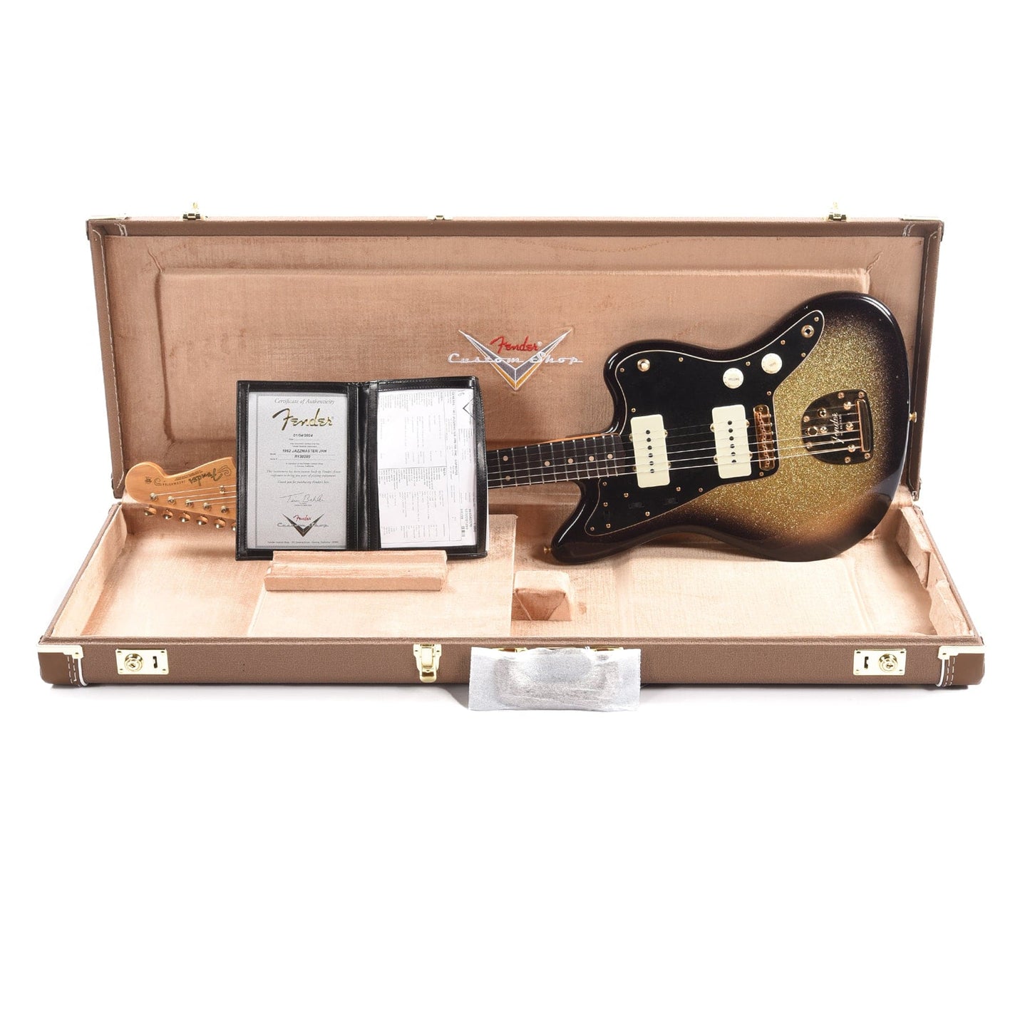 Fender Custom Shop 1962 Jazzmaster "Chicago Special" Journeyman Relic Aged Gold Sparkle w/Black Sparkle Burst & Gold Hardware Electric Guitars / Solid Body