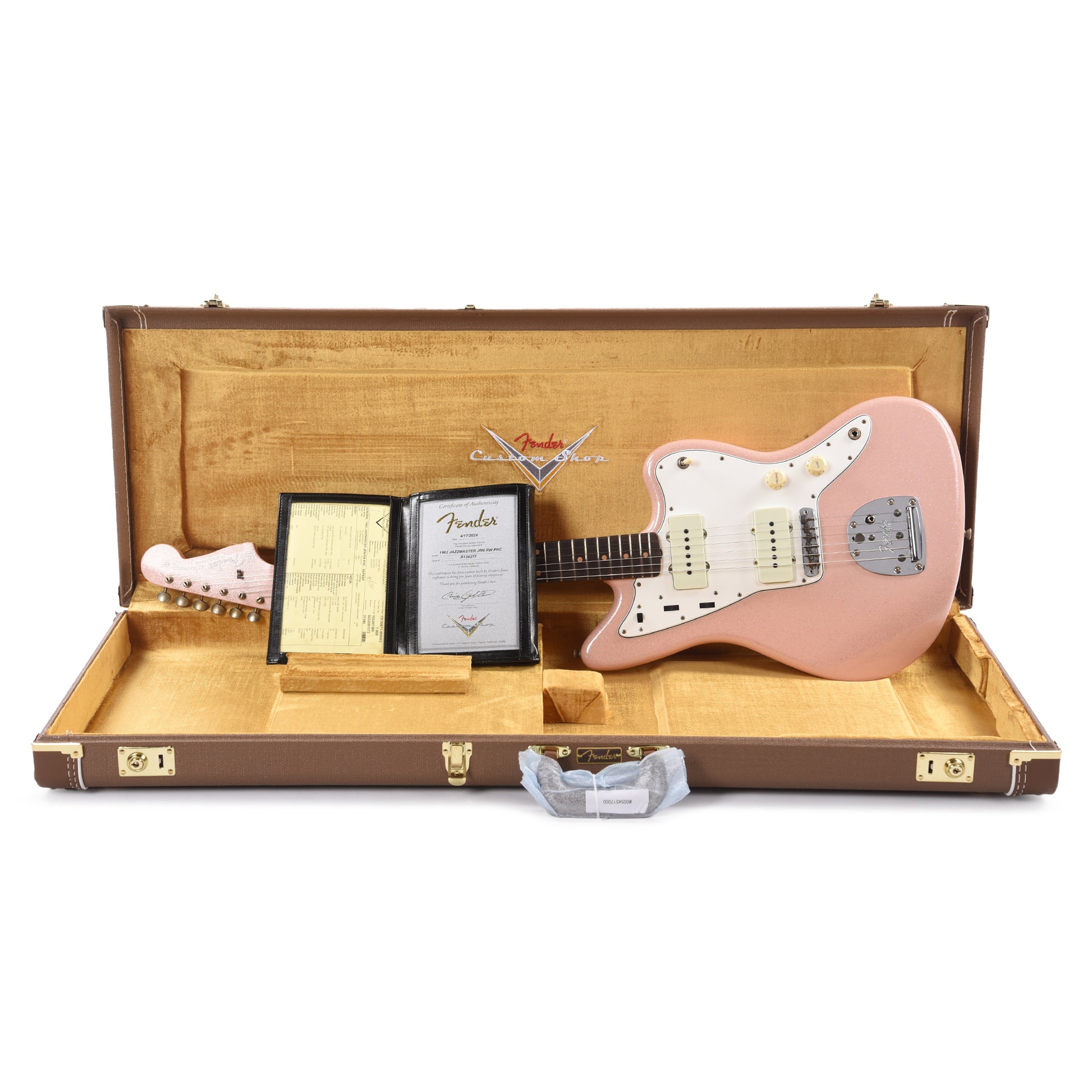 Fender Custom Shop 1962 Jazzmaster "Chicago Special" Journeyman Relic Aged Shell Pink Sparkle w/Painted Headcap Electric Guitars / Solid Body