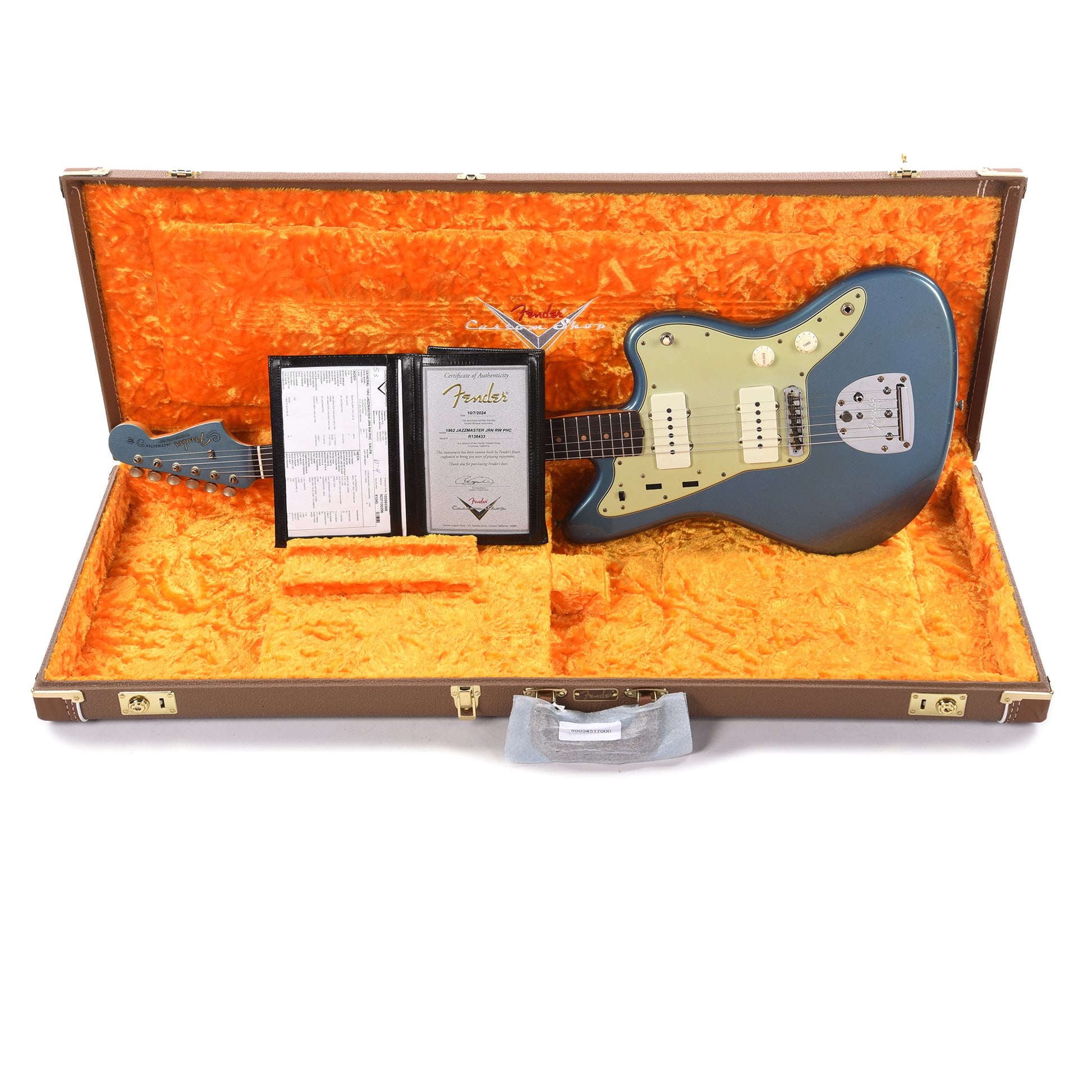 Fender Custom Shop 1962 Jazzmaster "Chicago Special" Journeyman Relic Super Aged Lake Placid Blue w/Painted Headcap Electric Guitars / Solid Body