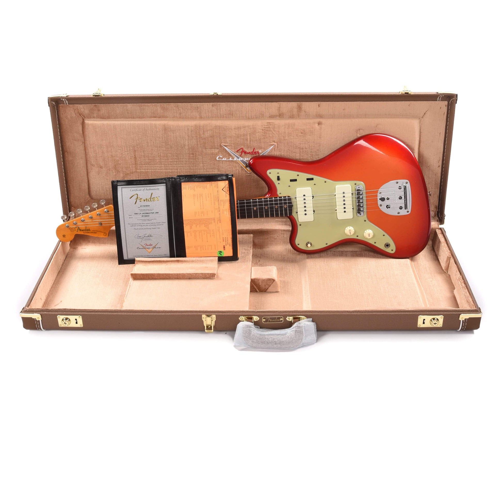 Fender Custom Shop 1962 Jazzmaster "Chicago Special" Journeyman Relic Super Faded Candy Tangerine w/Candy Apple Red Burst LEFTY Electric Guitars / Solid Body