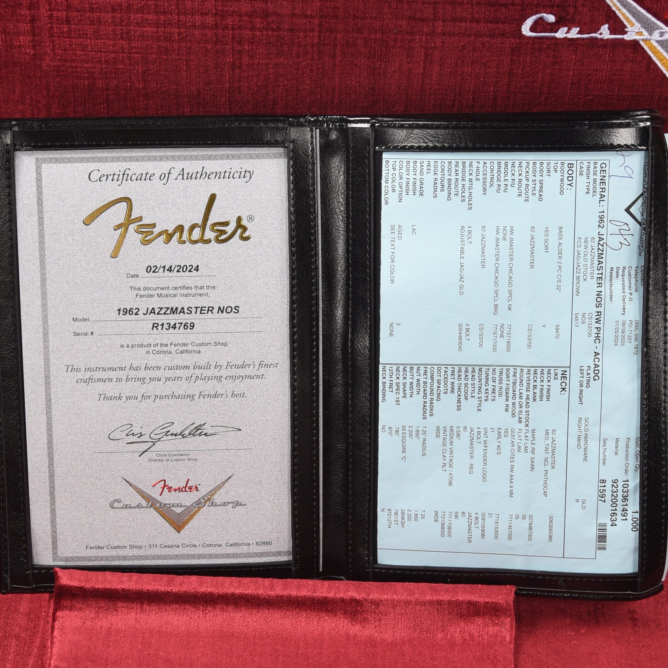 Fender Custom Shop 1962 Jazzmaster 