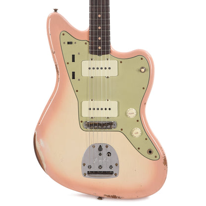 Fender Custom Shop 1962 Jazzmaster "Chicago Special" Relic Super Aged Olympic White w/Shell Pink Burst Electric Guitars / Solid Body